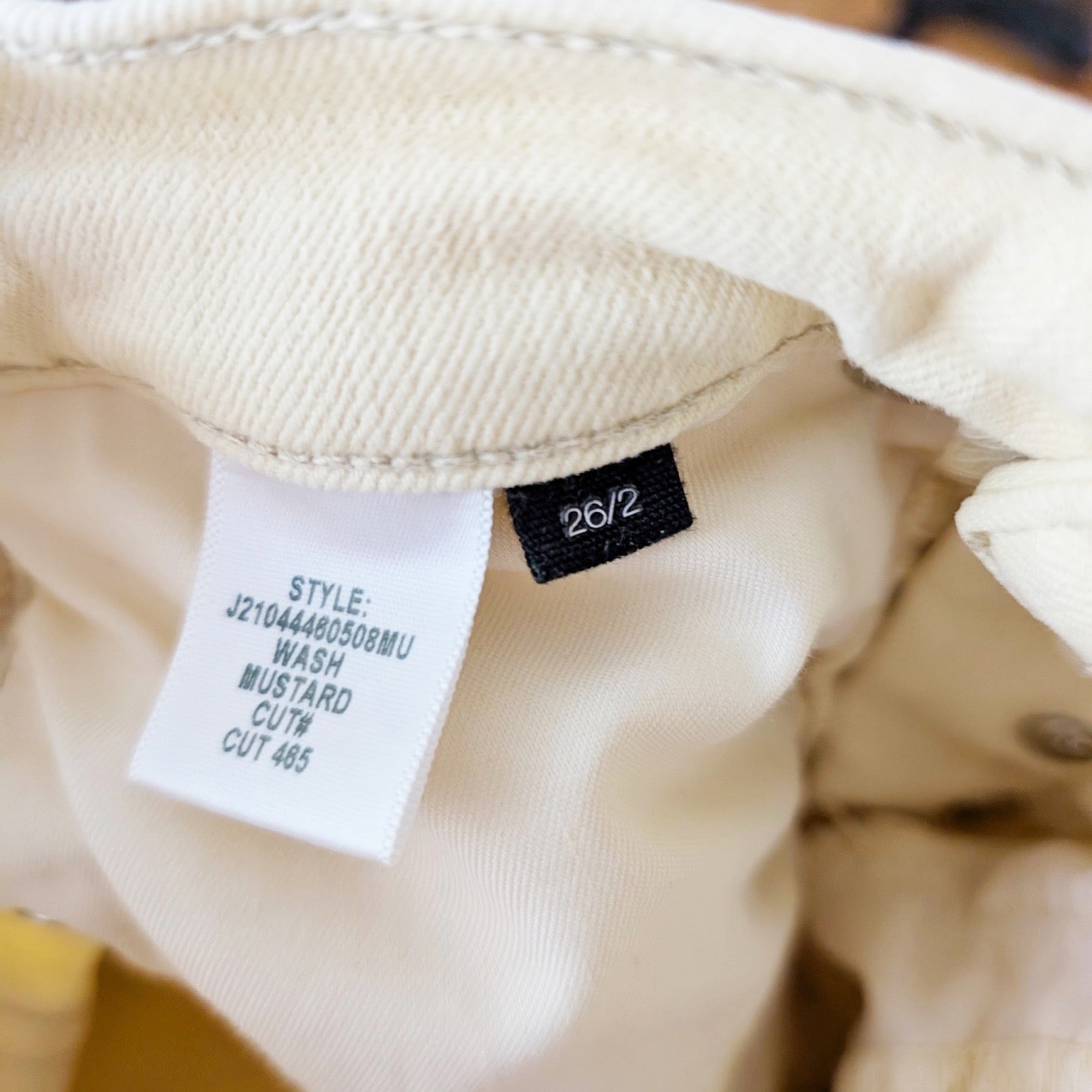 Veronica Beard Maera Skinny High Rise Cotton Stretch Denim Jeans Mustard Yellow