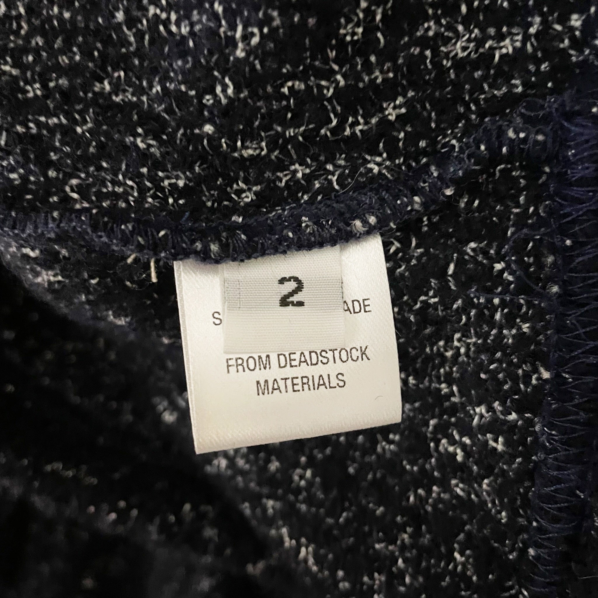 NEW Jeune Otte Jonny Wool Boucle Knit Stretch Mock Neck Pullover Sweater Navy 2