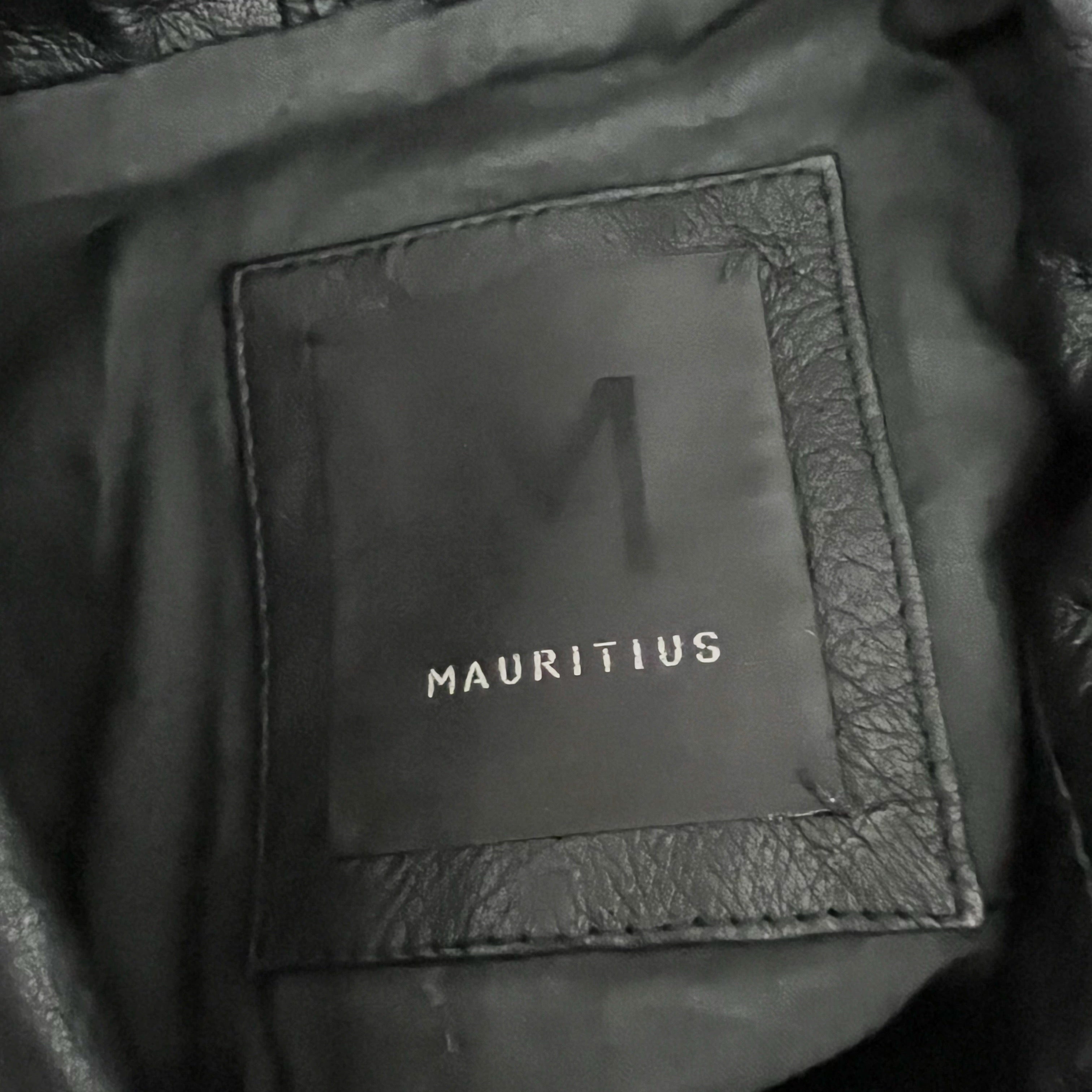 Mauritius Sofia Women's Genuine Leather Asymmetrical Zip Moto Biker Jacket Black