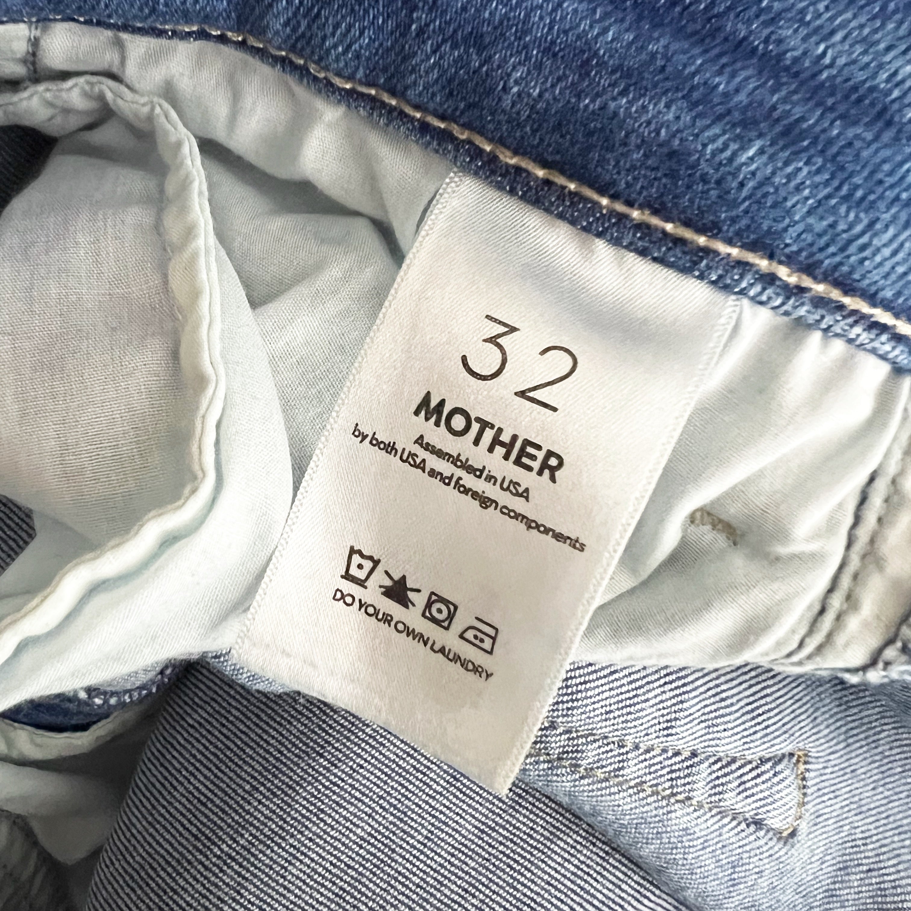 Mother Denim Women's Hustler Ankle Fray Cotton Stretch Meet Cute Denim Jeans 32