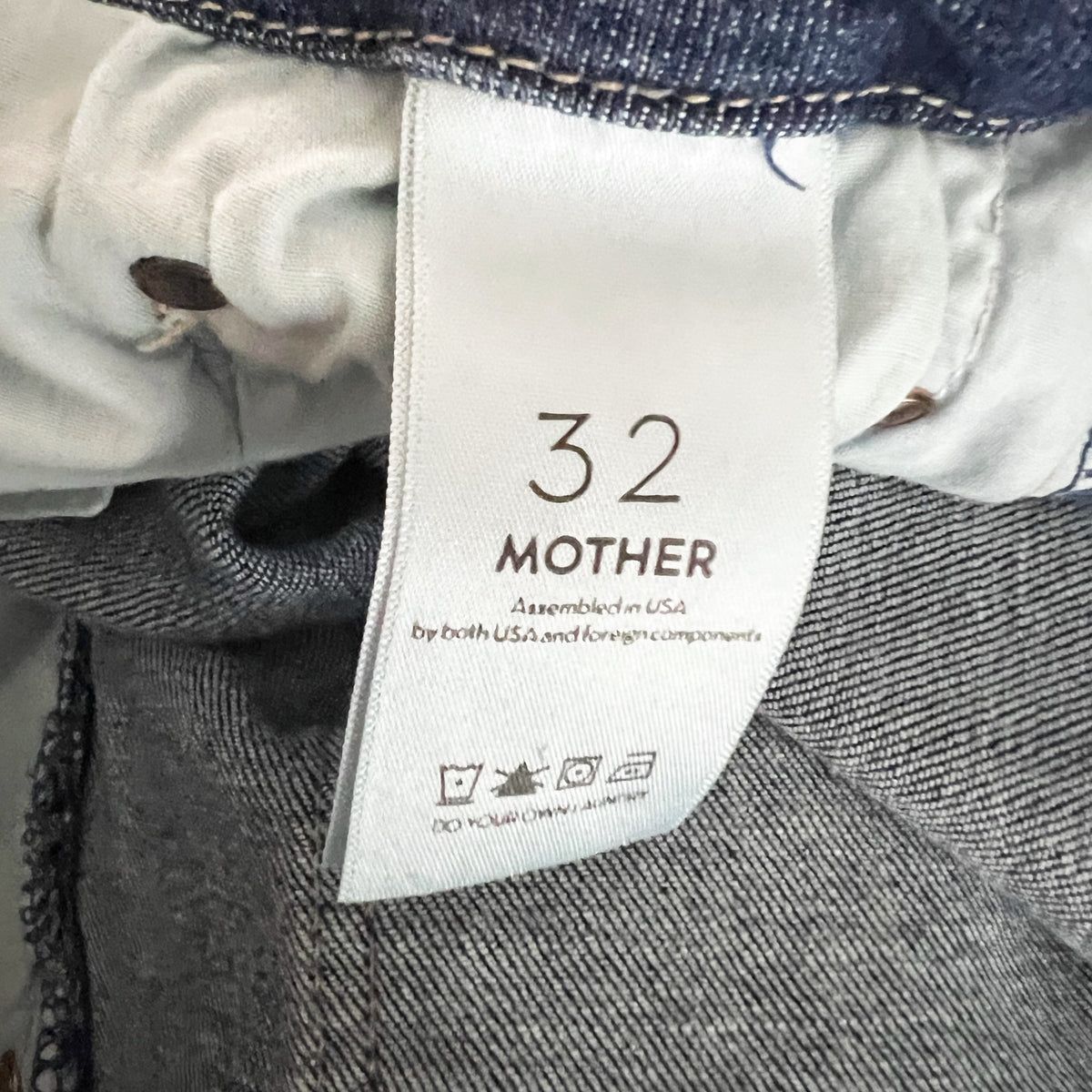 Mother Denim Women's The Looker Ankle Fray Cotton Stretch Girl Crush Jeans 32