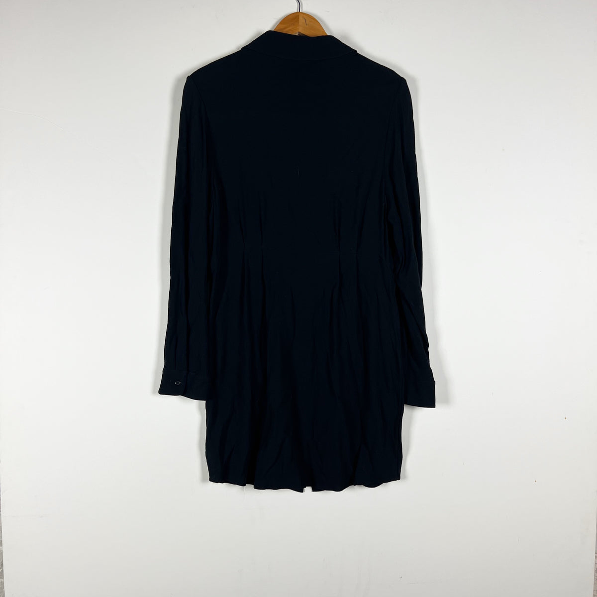 Favorite Daughter Take Me Seriously Collared Button Down Mini Dress Black XL