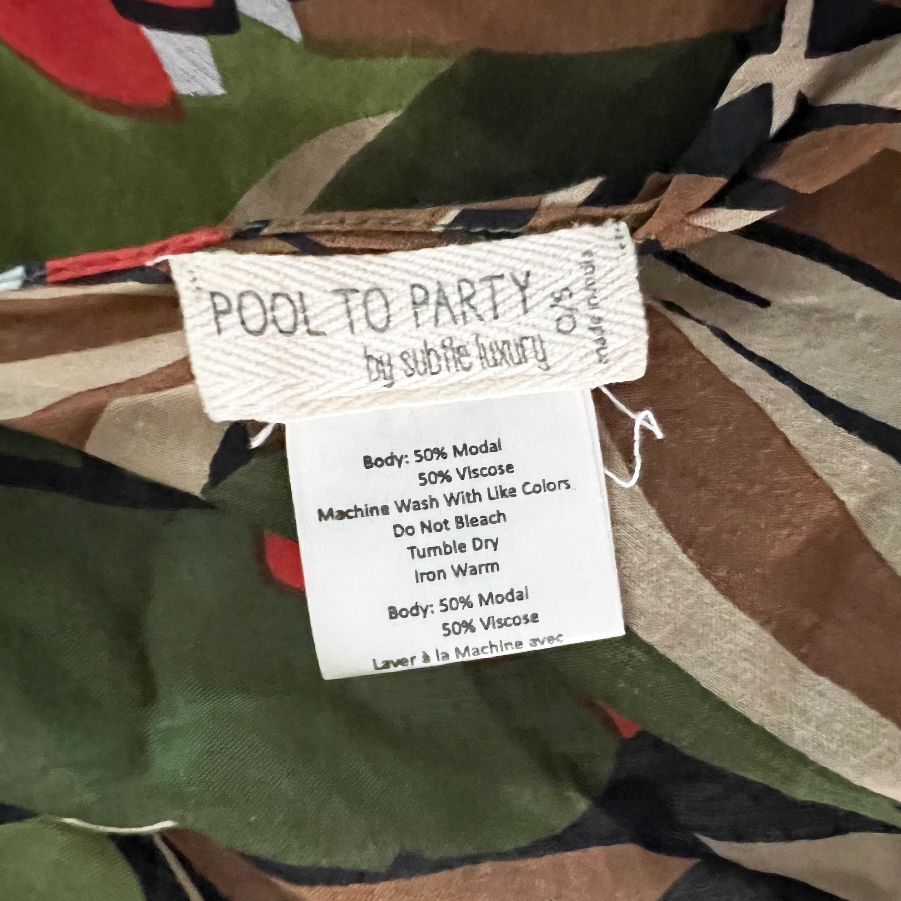 Subtle Luxury x Pool To Party Open Front Cardigan Swimwear Cover Up Top OS
