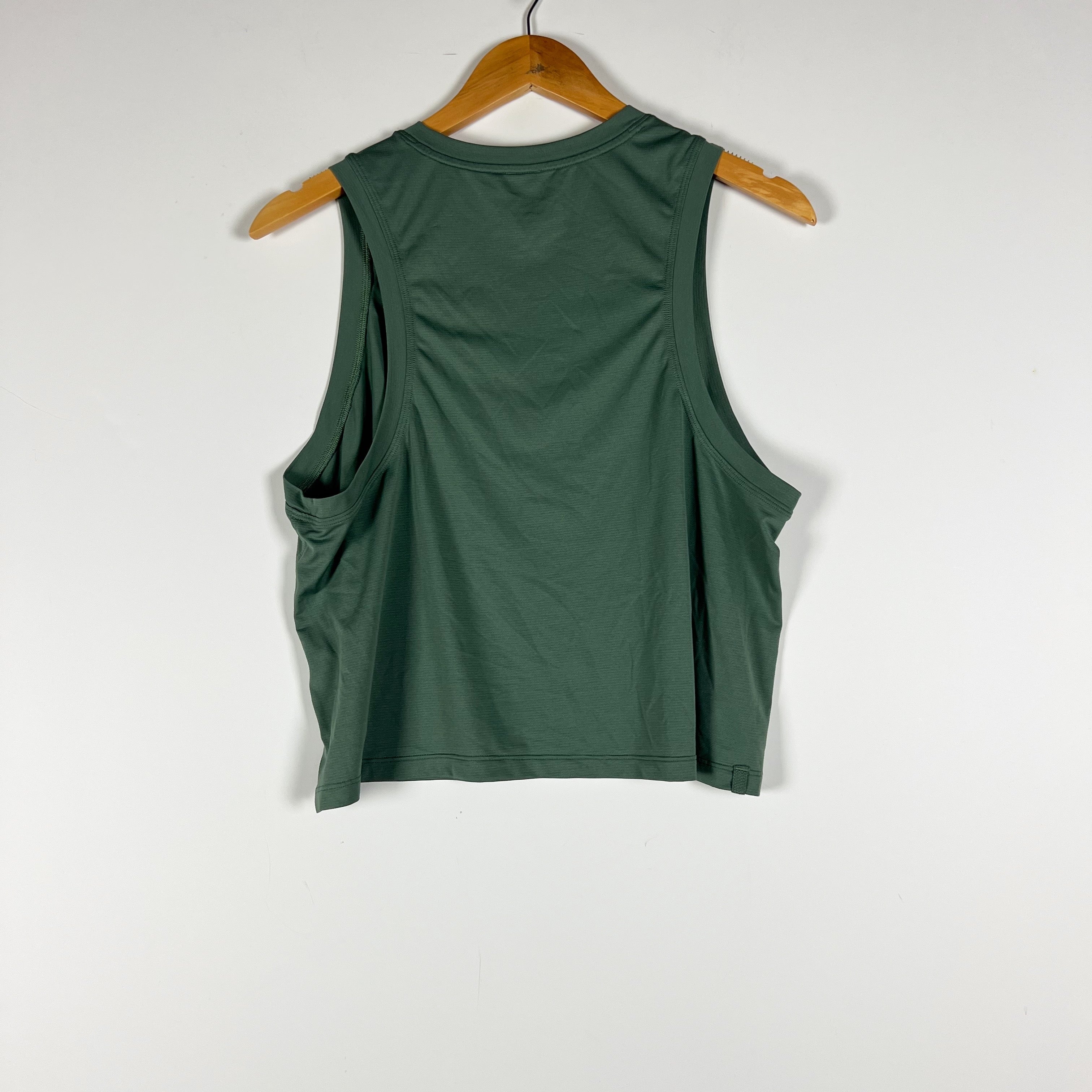 Lululemon Women's Crew Neck Sleeveless Athletic Work Out Tank Top Green Large