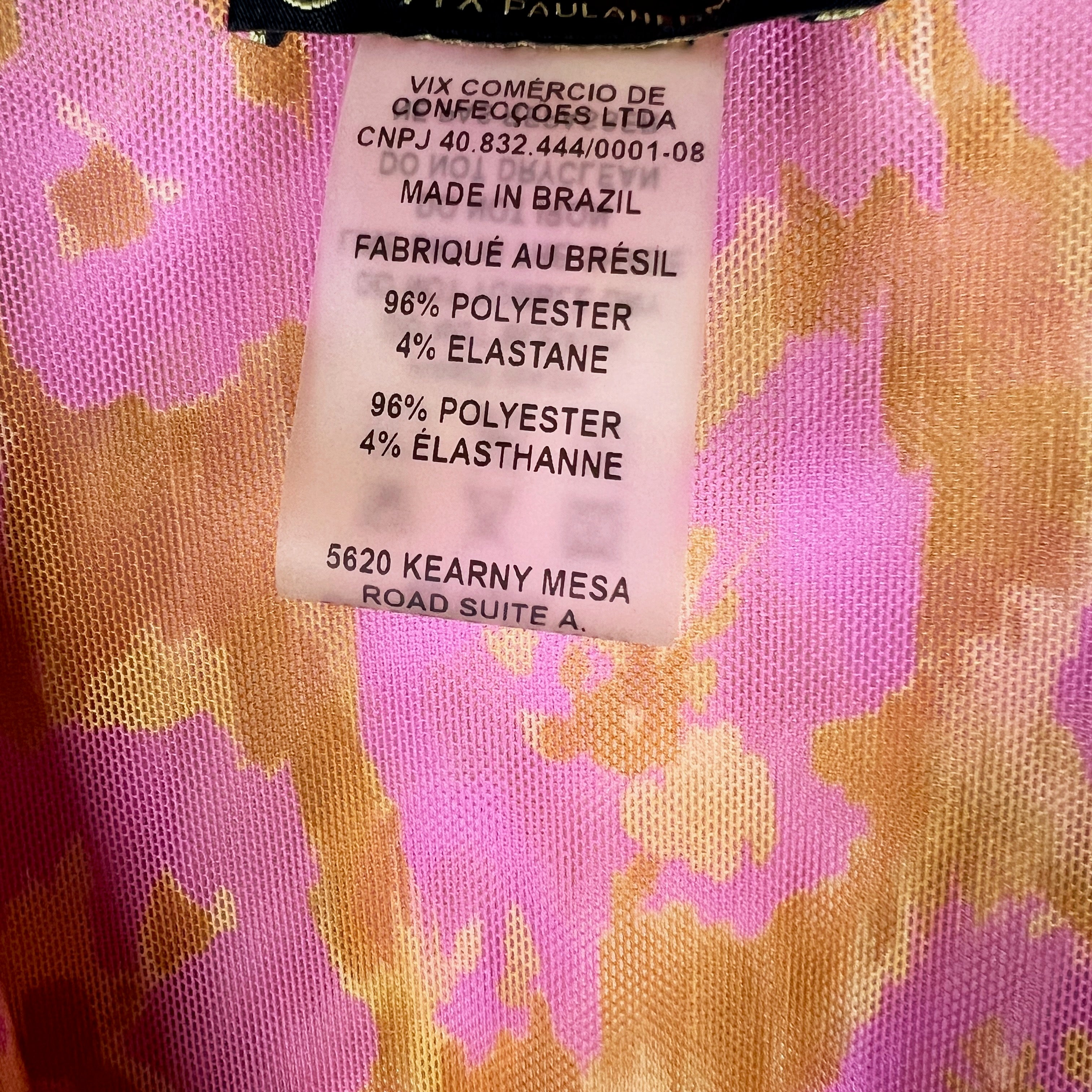 Vix Paula Hermanny Mosqueta Karina Chiffon Ruched Cover Up Midi Dress XL