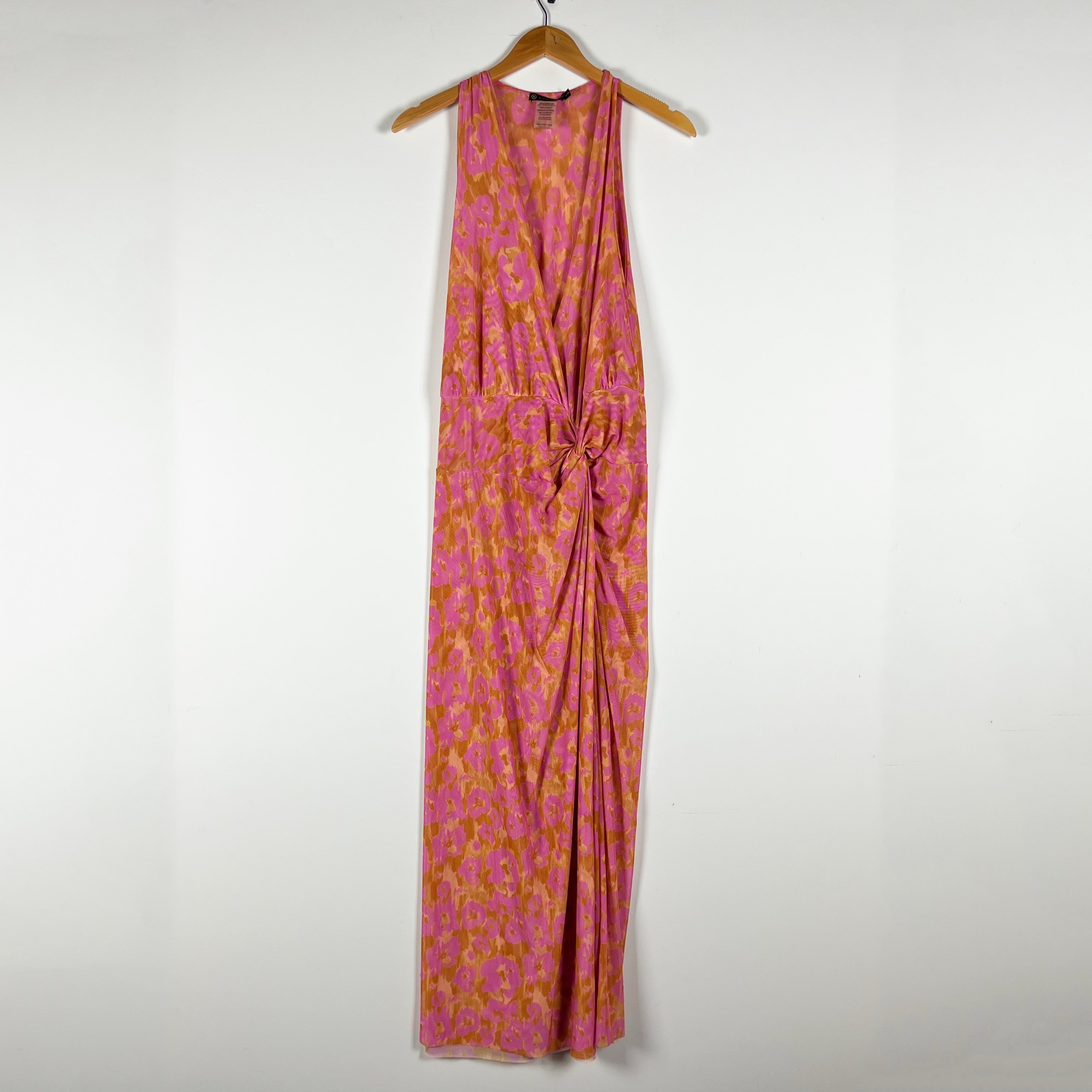 Vix Paula Hermanny Mosqueta Karina Chiffon Ruched Cover Up Midi Dress XL