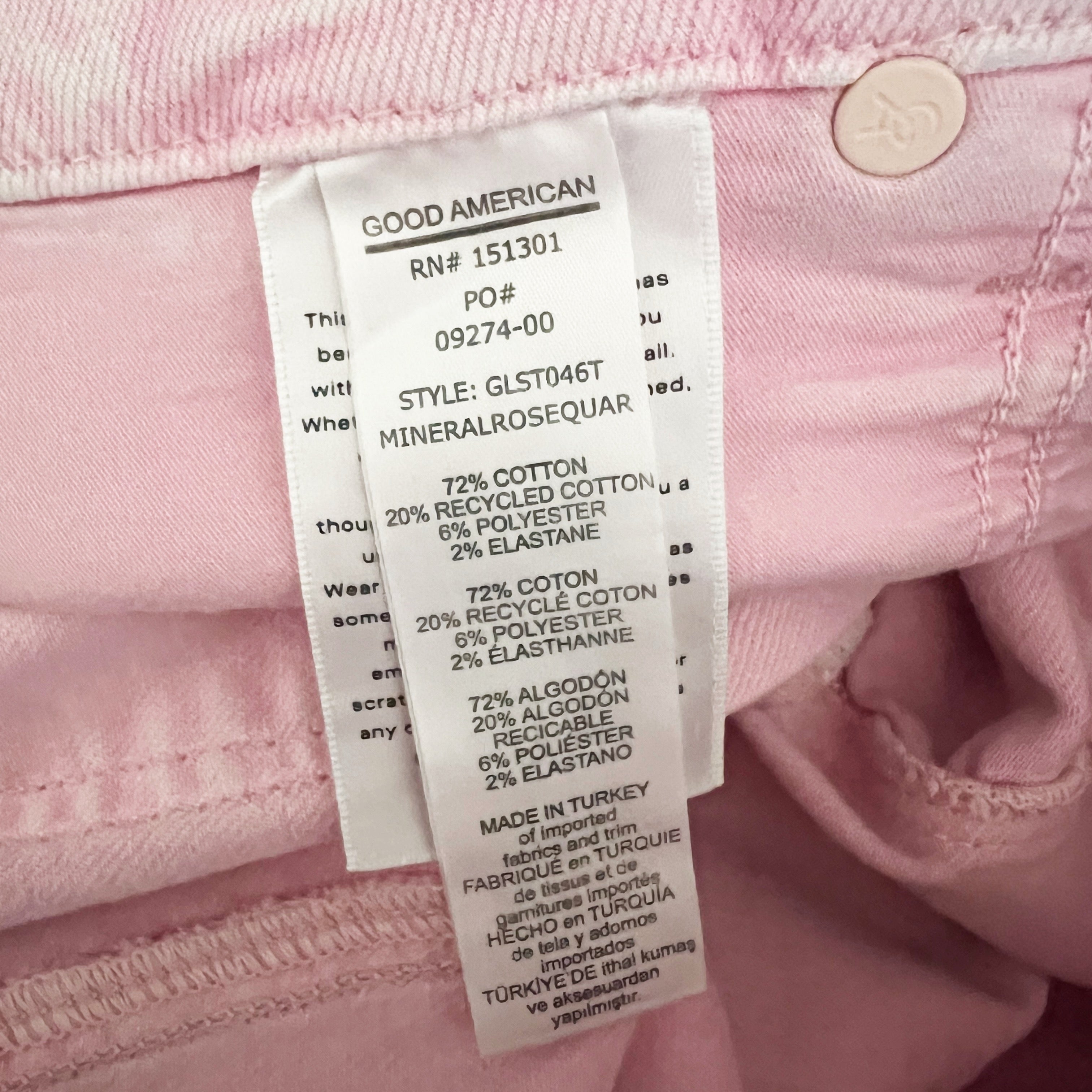 Good American Good Legs Straight Cotton Straight Leg Denim Jeans Mineral Rose 14