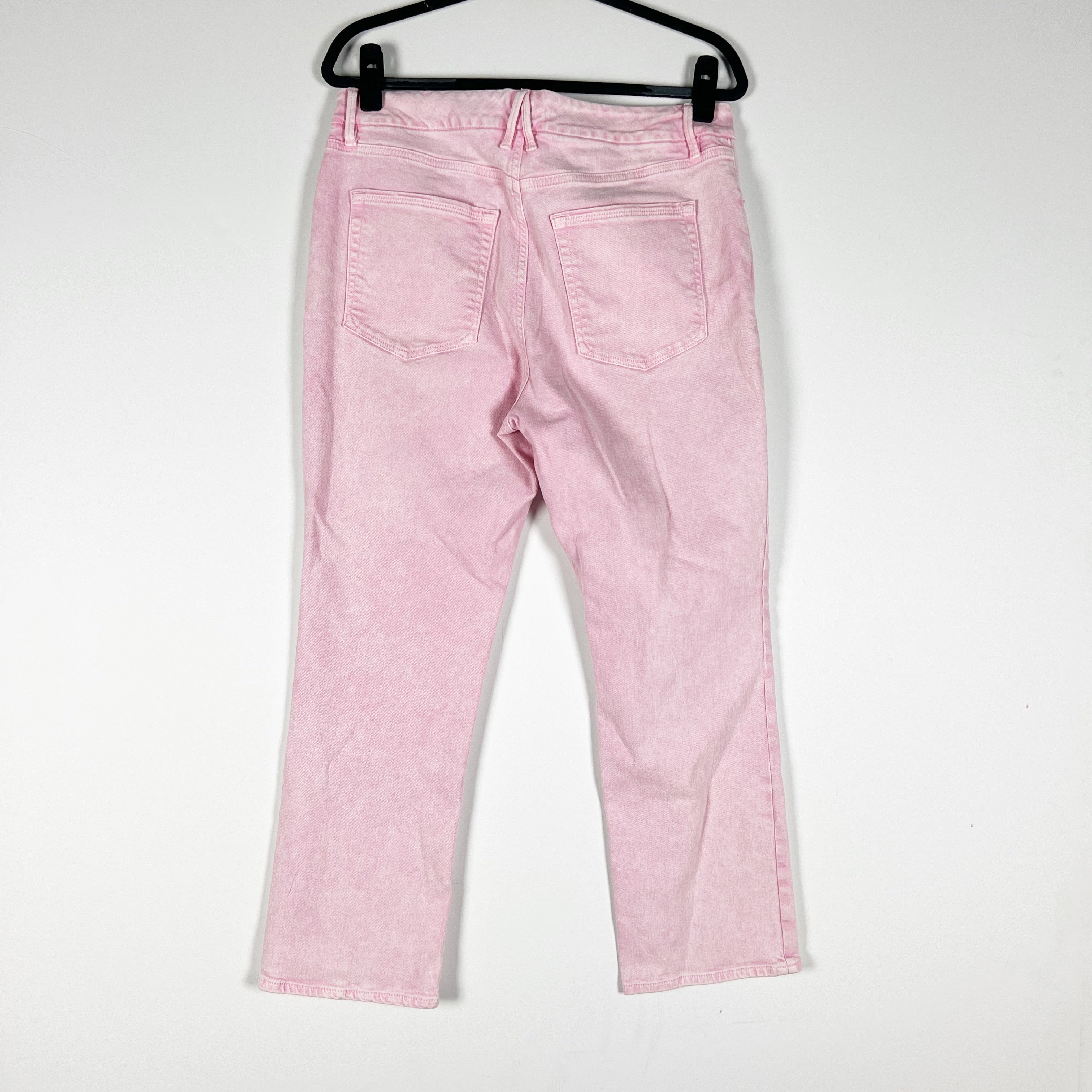 Good American Good Legs Straight Cotton Straight Leg Denim Jeans Mineral Rose 14