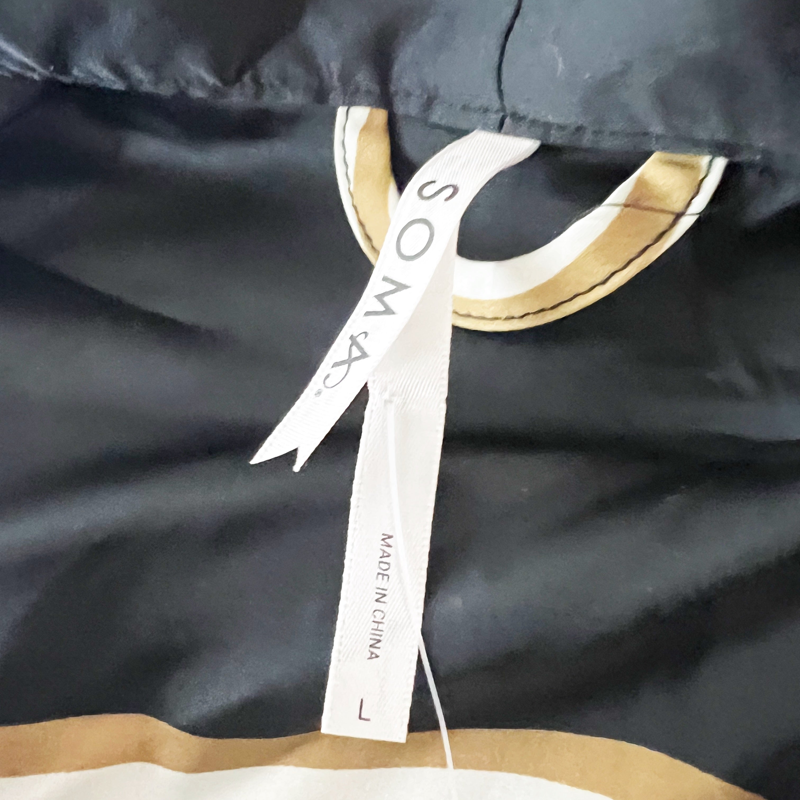 NEW Soma Satin Midi Open Front Longe Pajama Robe Hi Fi Flora Black Print Large