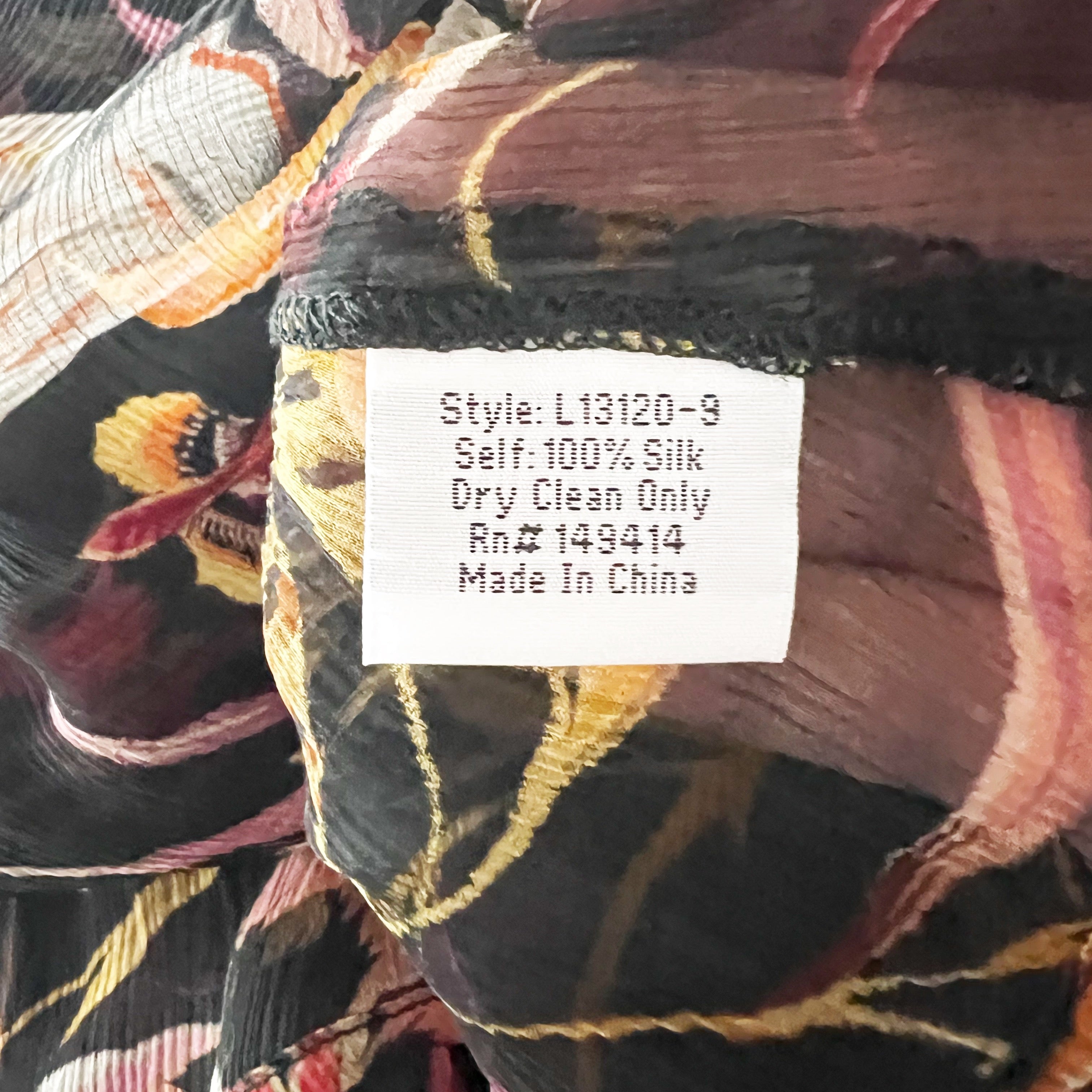 NEW Johnny Was Burrows Silk Chiffon Sheer Multi Floral Flower Blouse Shirt Top M