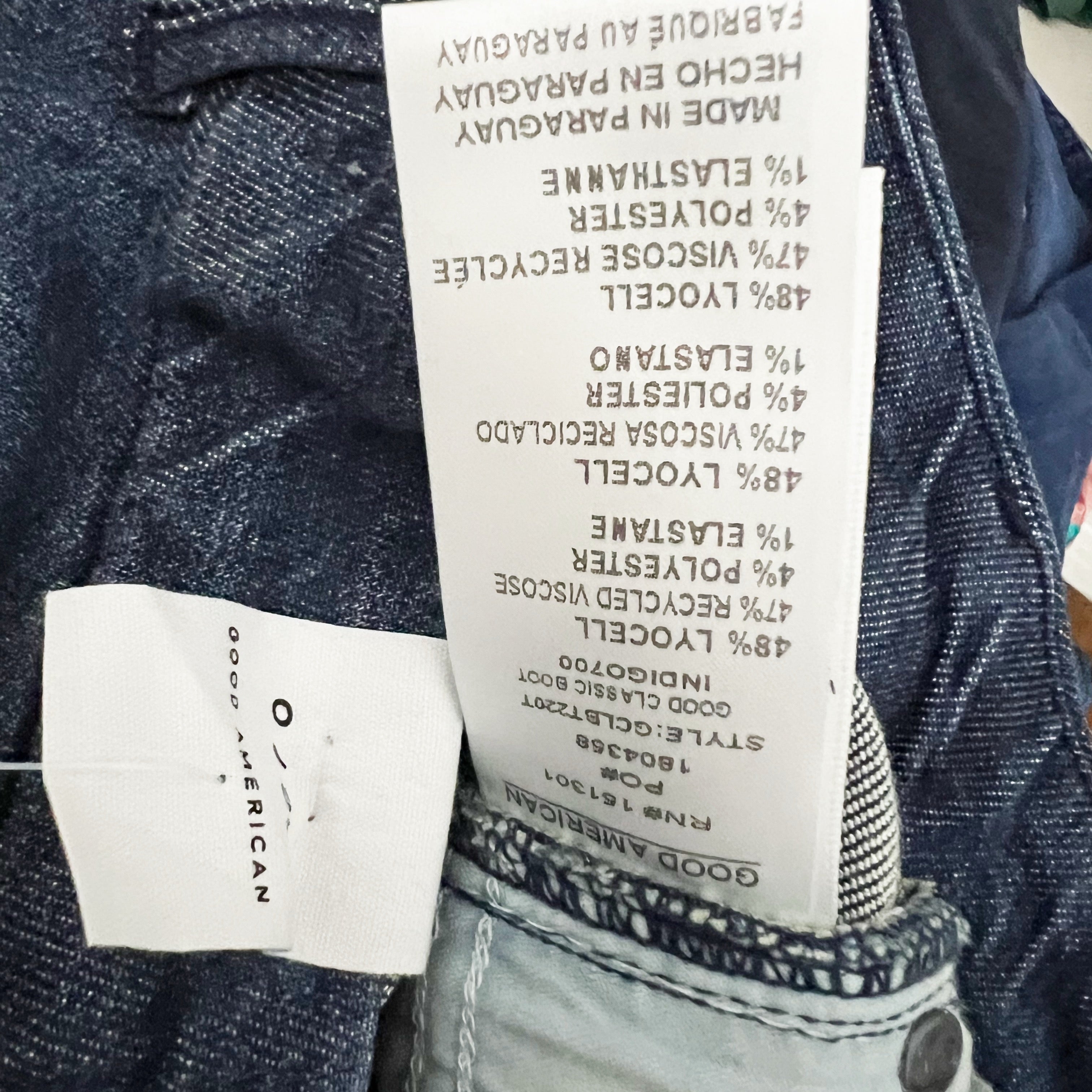 NEW Good American Good Classic Slim Bootcut High Rise Cotton Stretch Denim Jeans