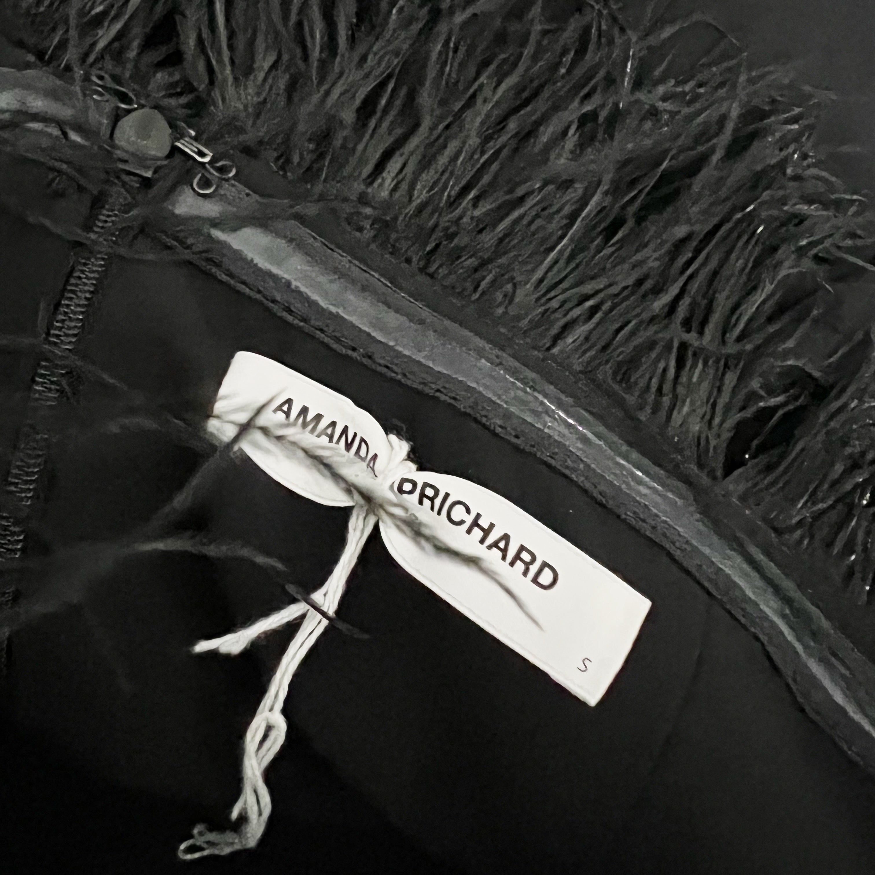 Amanda Uprichard x Revolve Amiah Strapless Feather Trim Full Length Jumpsuit S