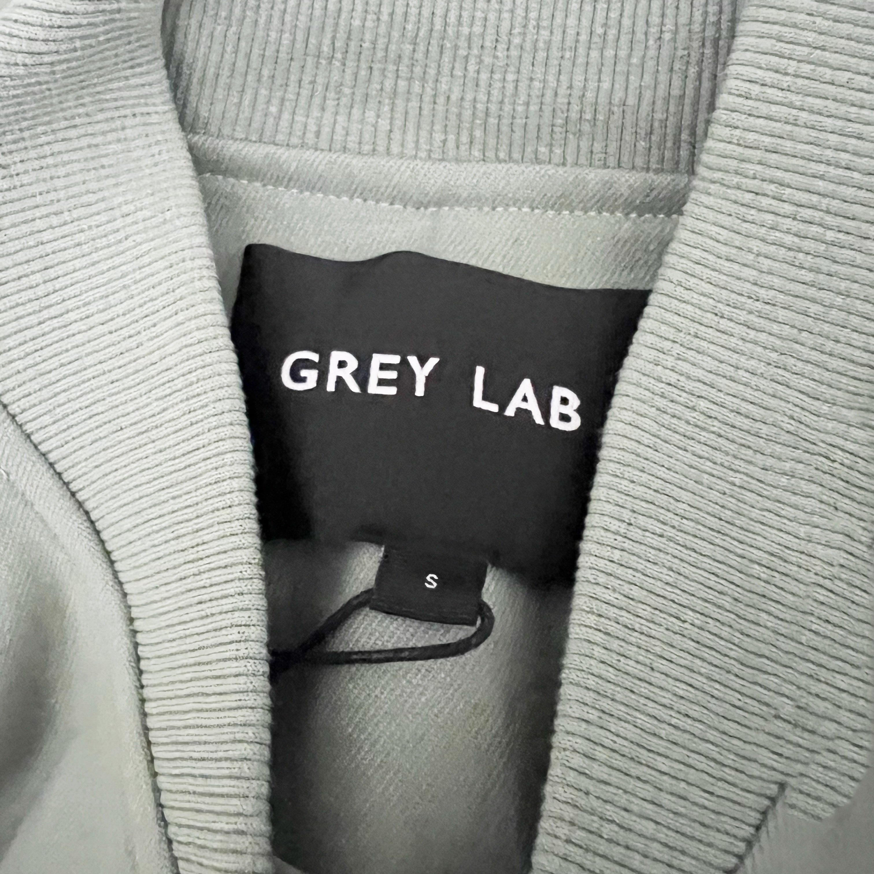 NEW Grey Lab Cropped Bomber Snap Button Jacket Sage Green Small