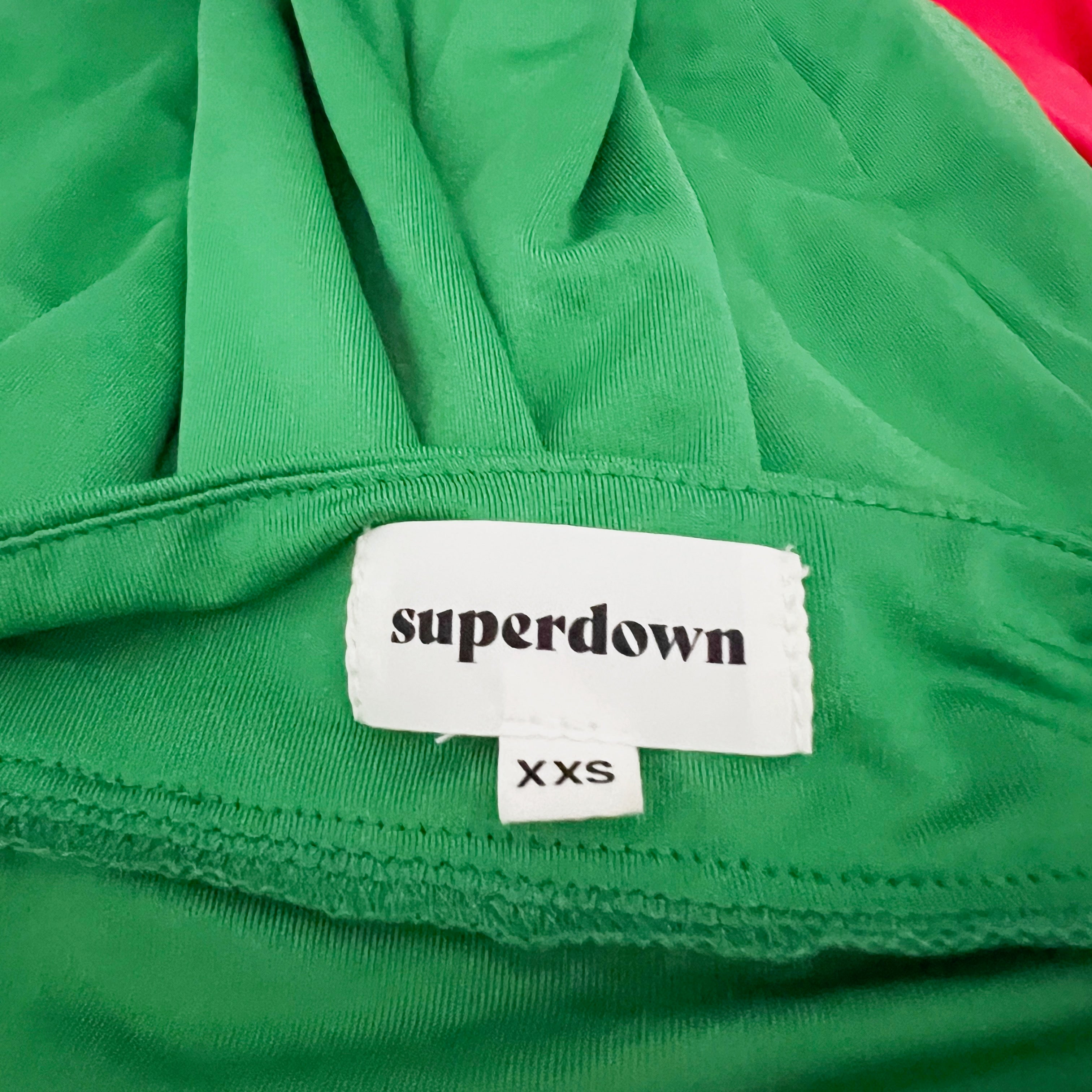 Superdown Mia Drape Ruched Jersey Knit Stretch Halterneck Midi Dress Kelly Green