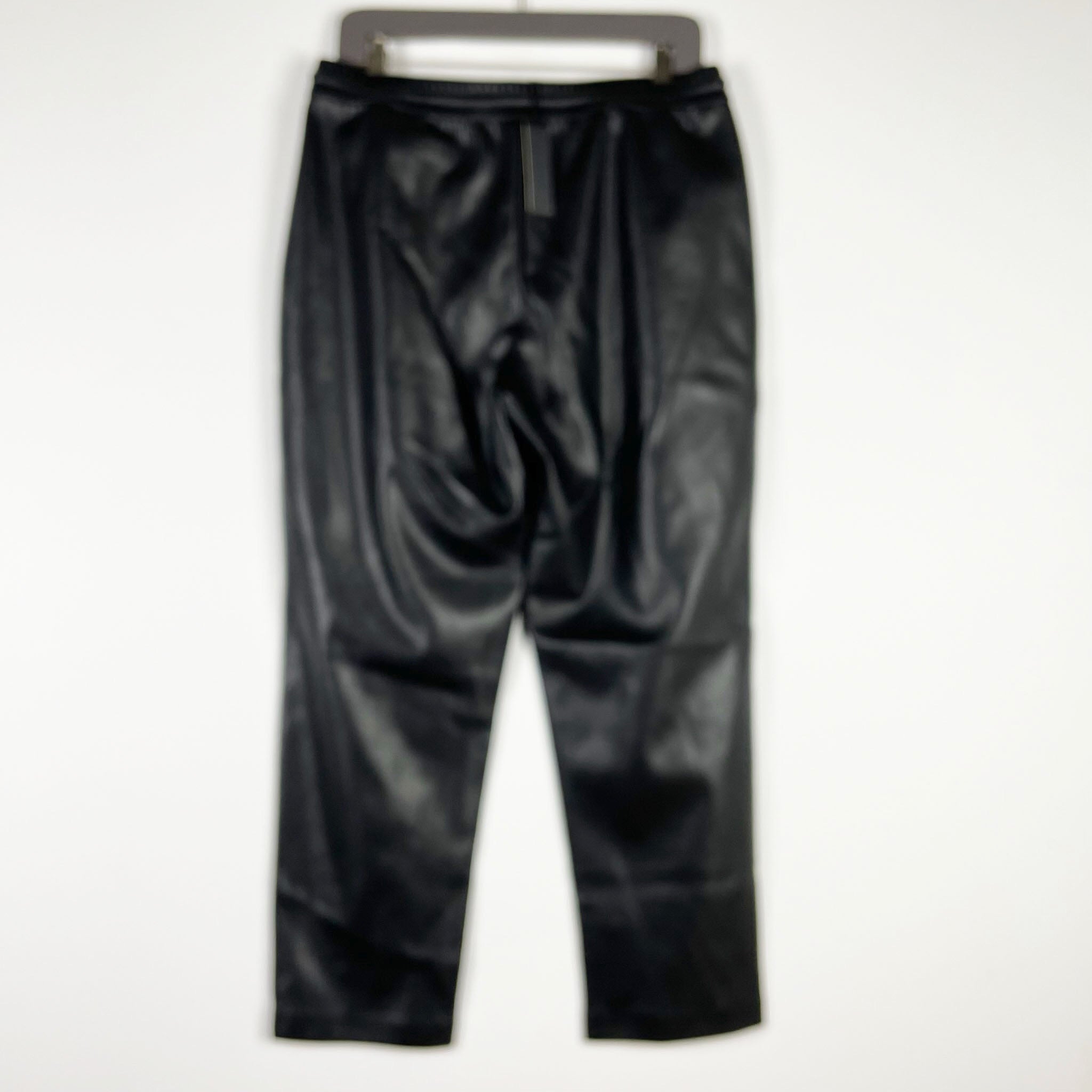 NEW Banana Republic Faux Vegan Leather Mid Rise Ankle Crop Pants Solid Black M