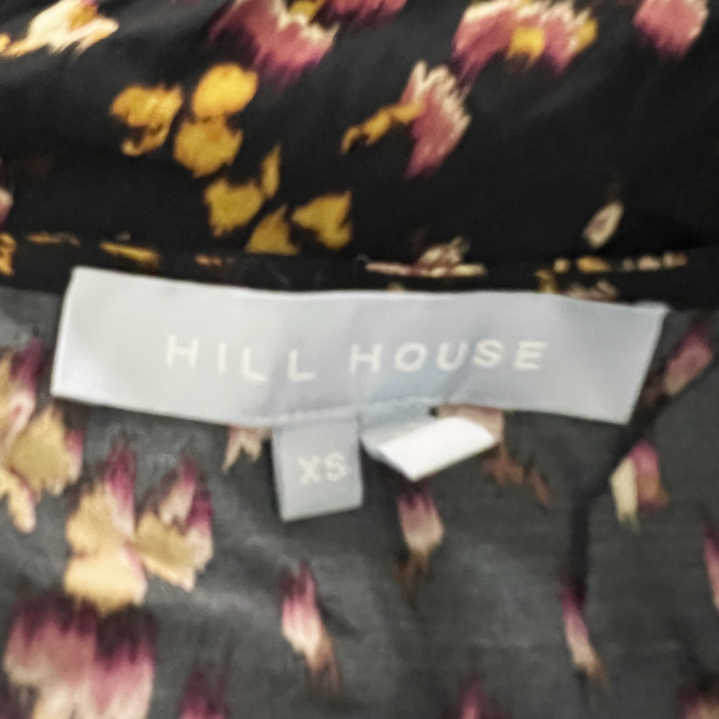 Hill House Home The Rae Maxi Dress Straight Fuchsia Lucky Charm Print Pattern XS