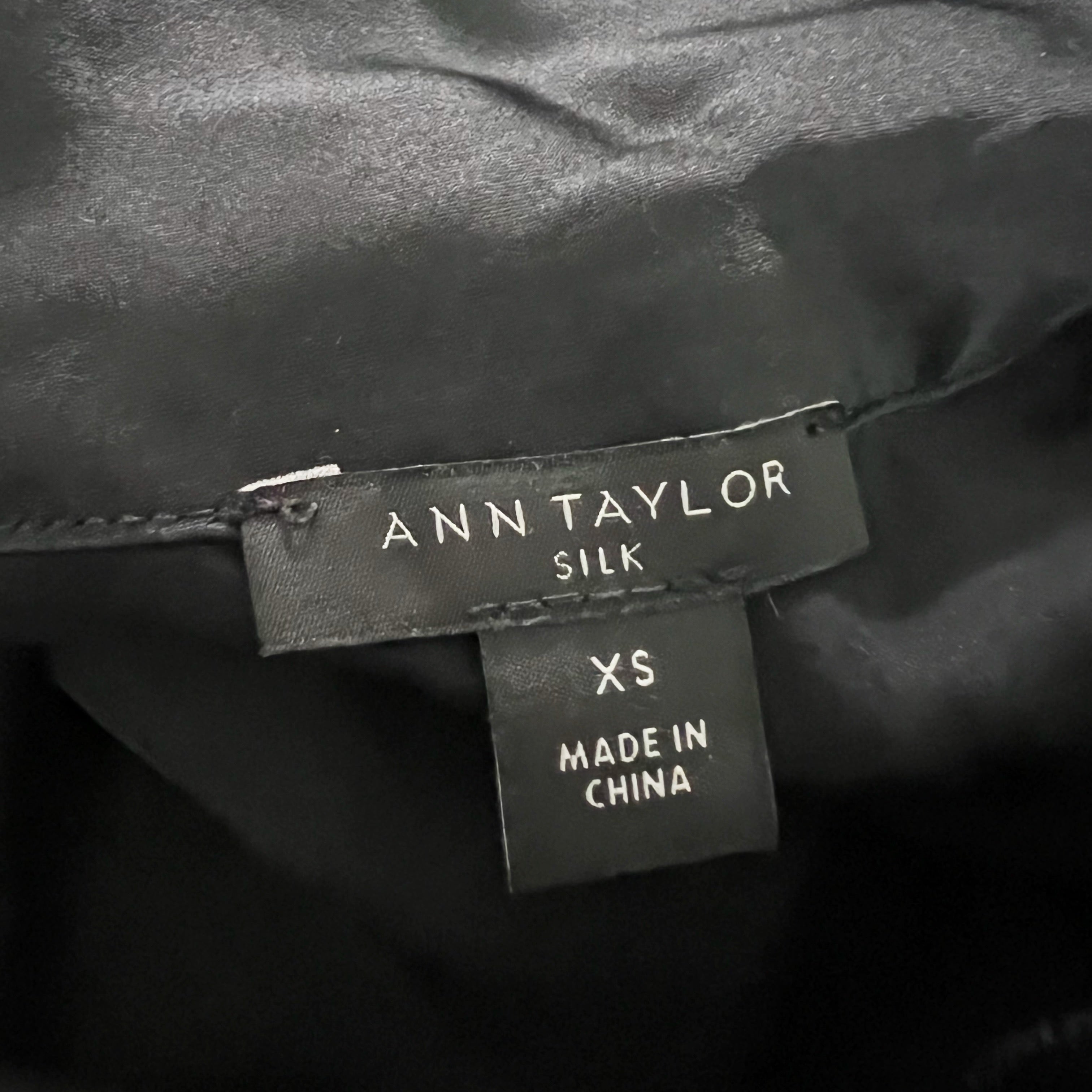 NEW Ann Taylor The Studio Collection Silk Satin Cowl Neck Long Sleeve Blouse Top