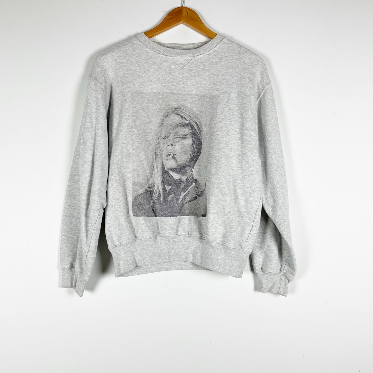 Anine Bing Ramona Graphic Print Cotton Crew Neck Sweatshirt Sweater AB x TO S