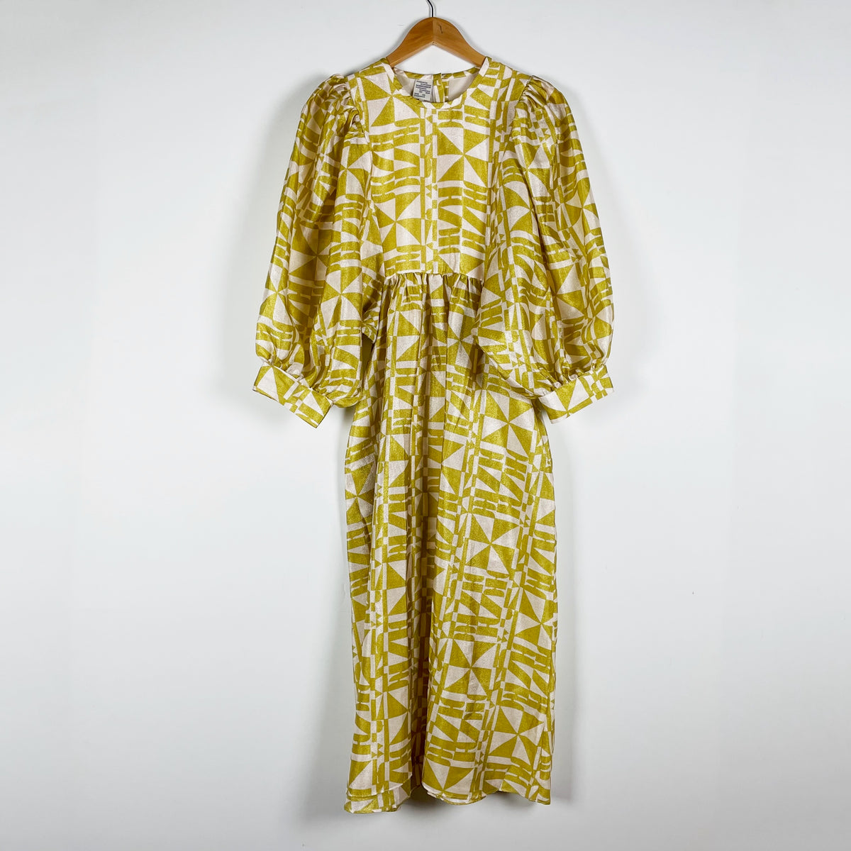 Baum Und Pferdgarten Atlanta Geometric Print Pattern Sheen Satin Midi Dress S