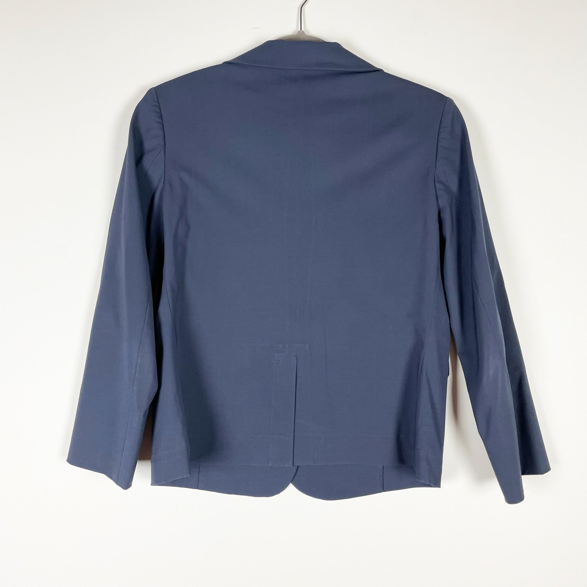 Jil Sander Wool Blend Stretch Three Button Lightweight Collared Blazer Jacket