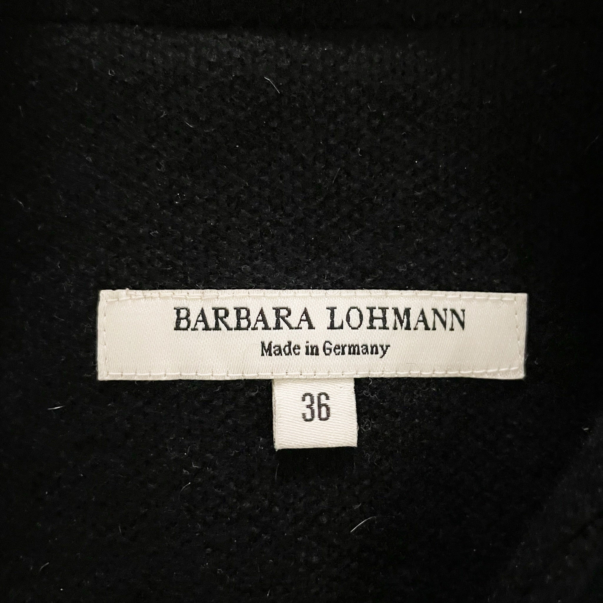 Barbara Lohmann Women's 100% Cashmere Woven Two Button Blazer Jacket Black Small