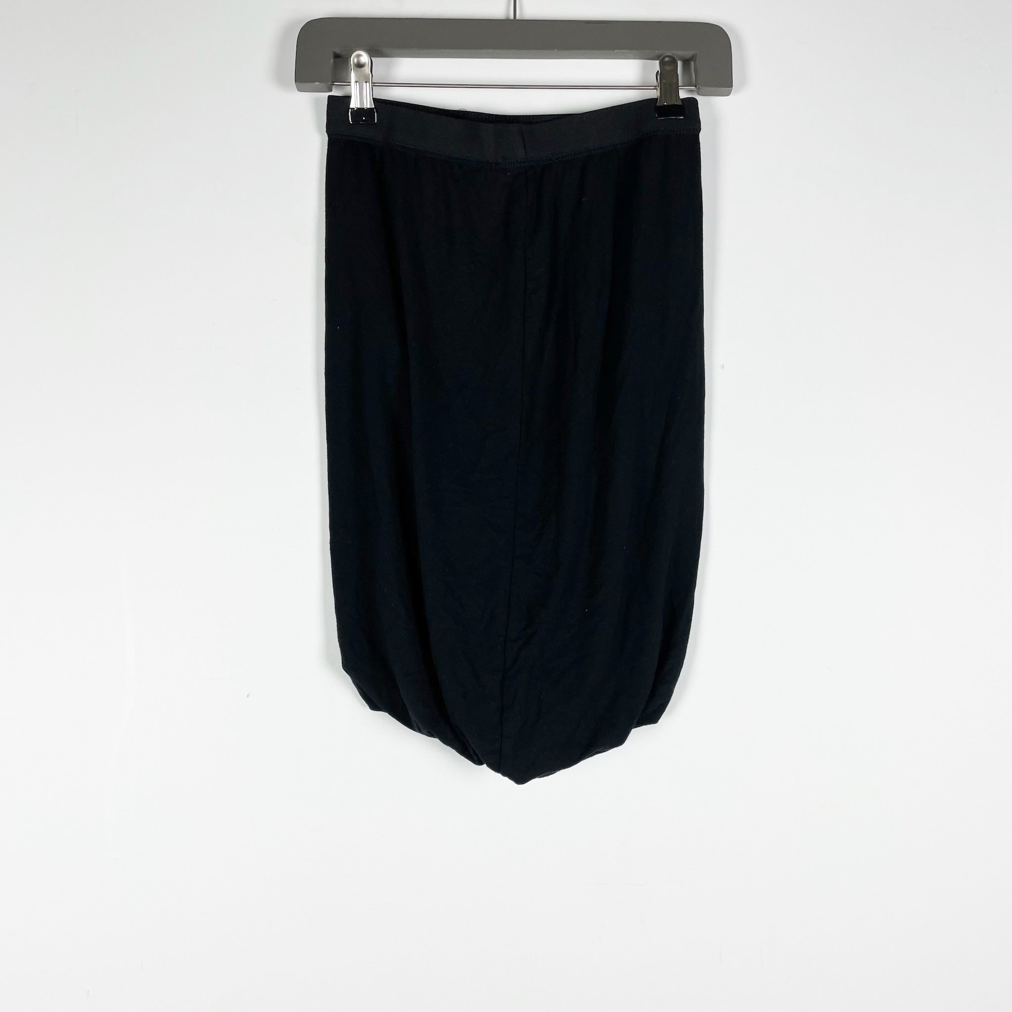 NEW Alexander Wang Modal Stretch Knit Pull On Straight Fit Midi Skirt Black XS