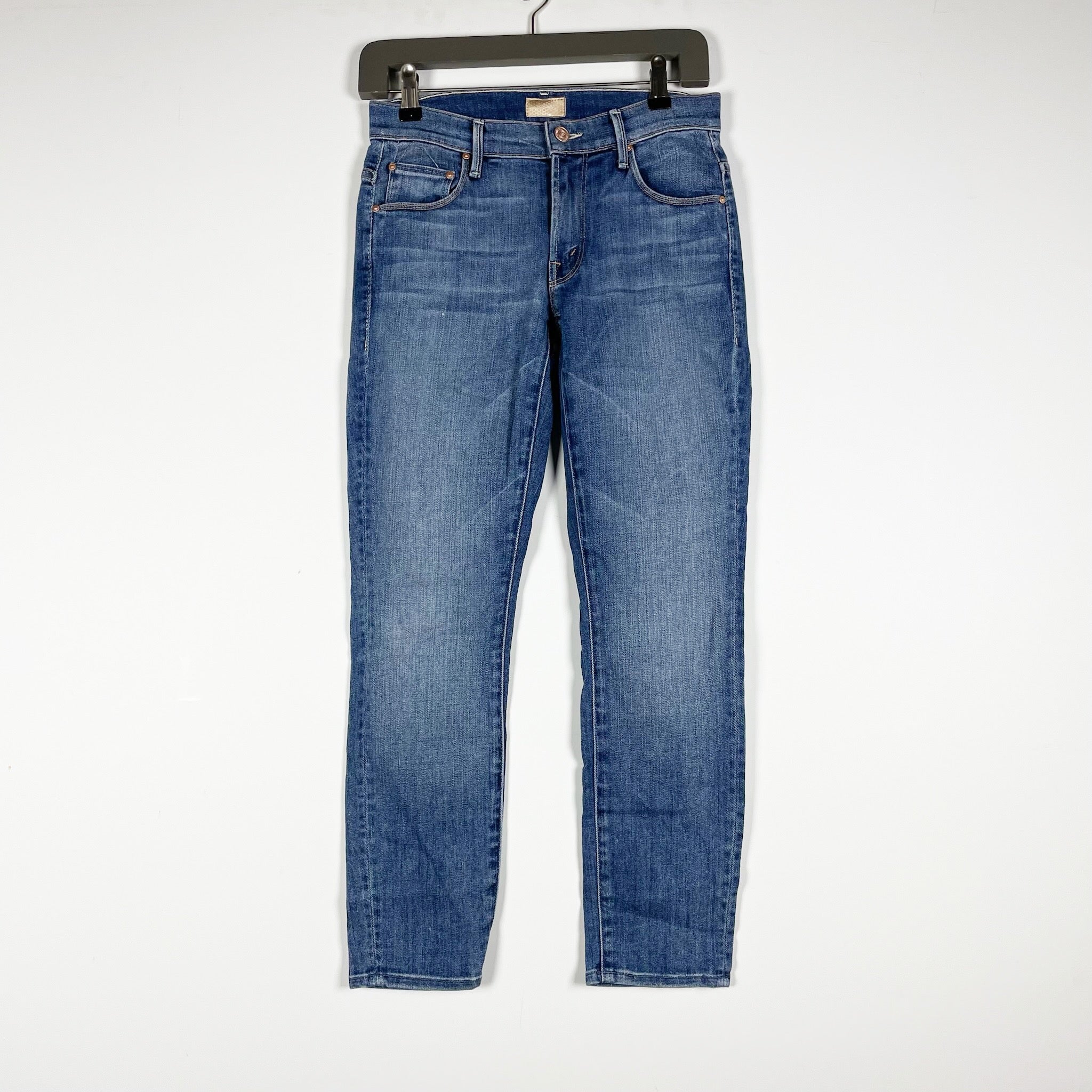 Mother Denim Skinny Not Skinny Mid Rise Cotton Stretch Jeans Blue Skies Tomorrow