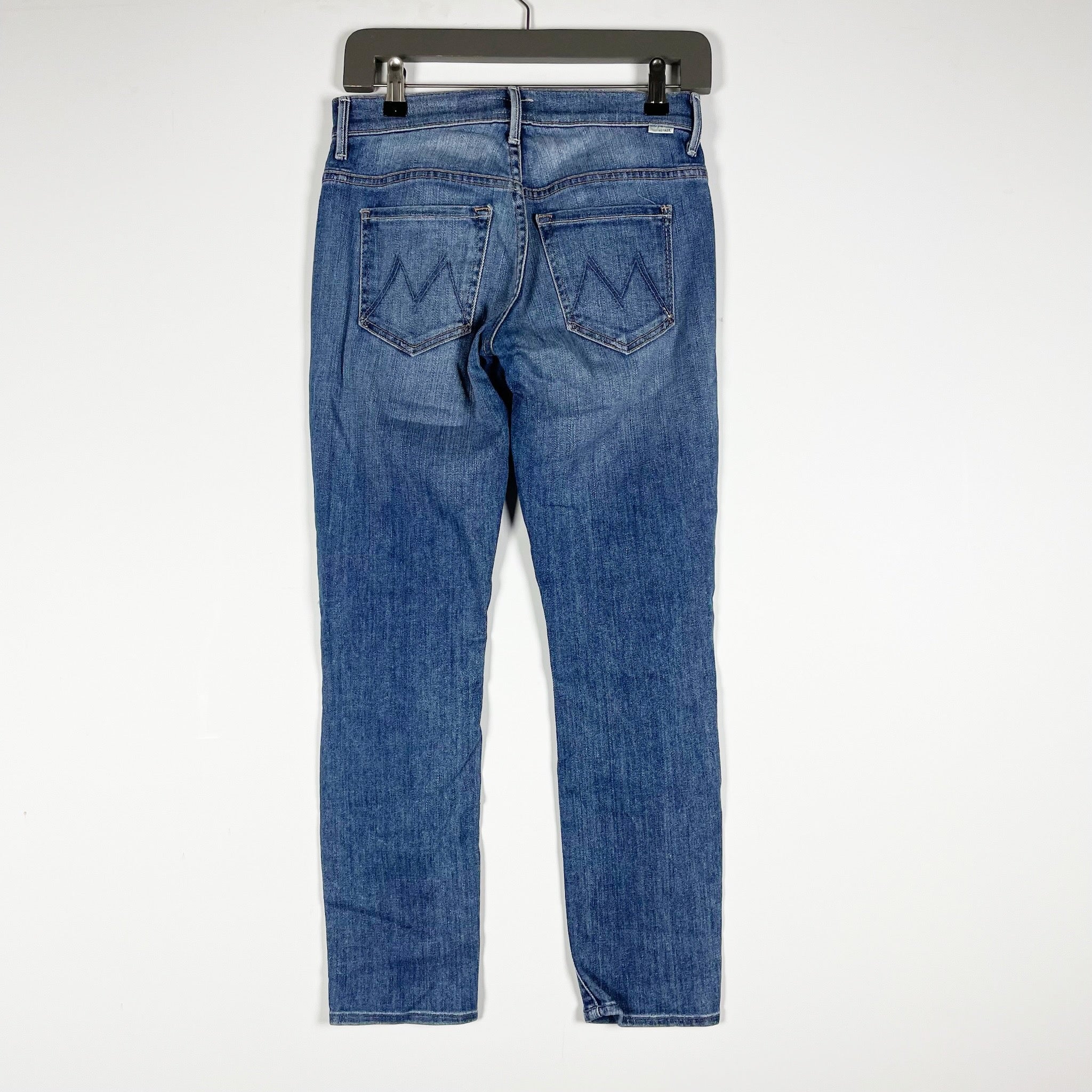 Mother Denim Skinny Not Skinny Mid Rise Cotton Stretch Jeans Blue Skies Tomorrow
