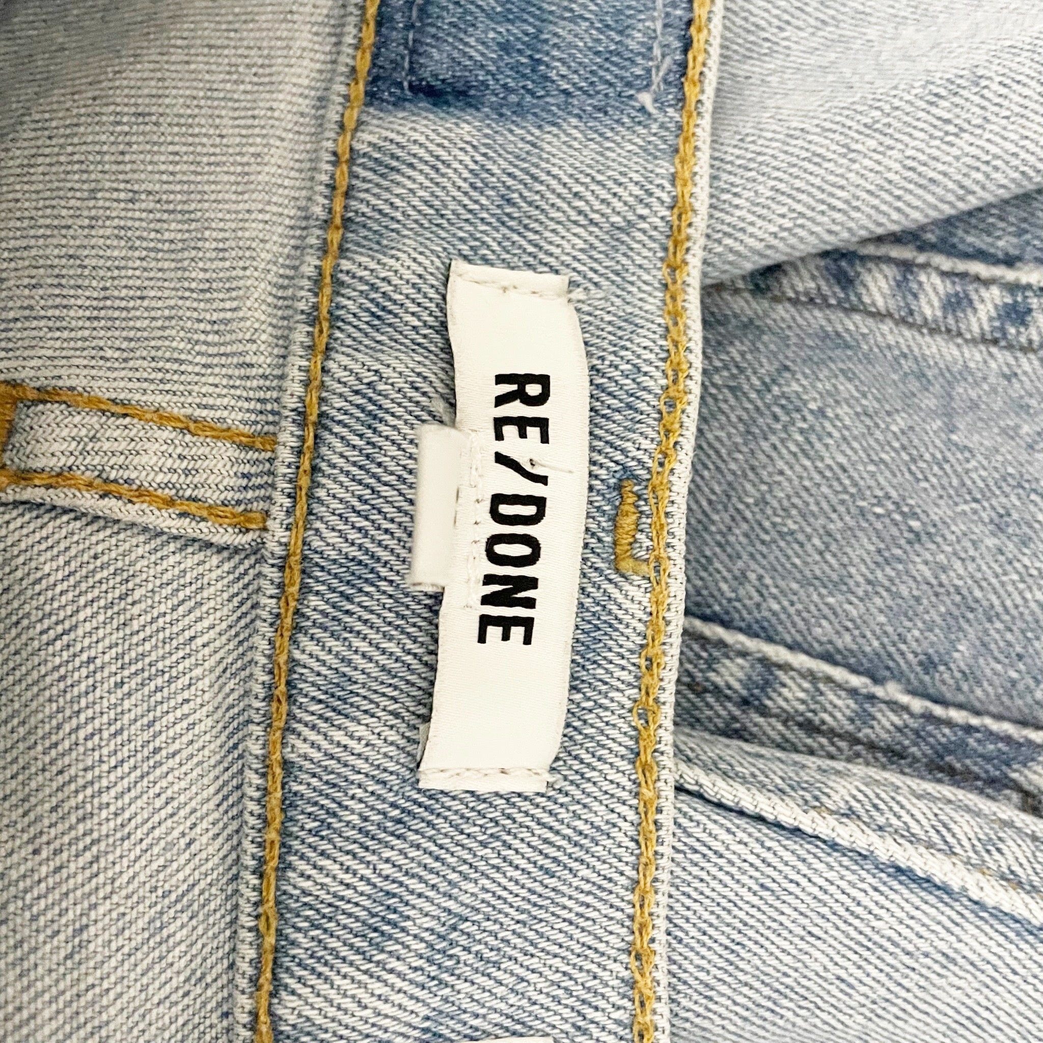Re/Done Women's 90's High Rise Cotton Tencel Stretch Skinny Denim Jeans 24