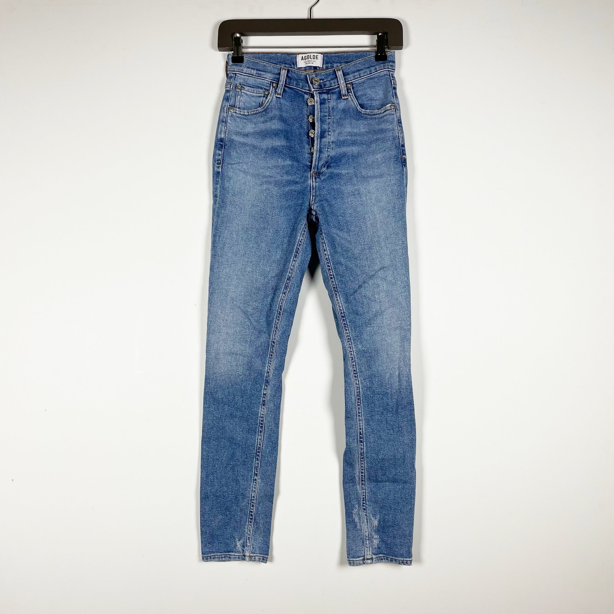 Agolde Denim Women's Nico High Rise Skinny Leg Cotton Stretch Jeans 23