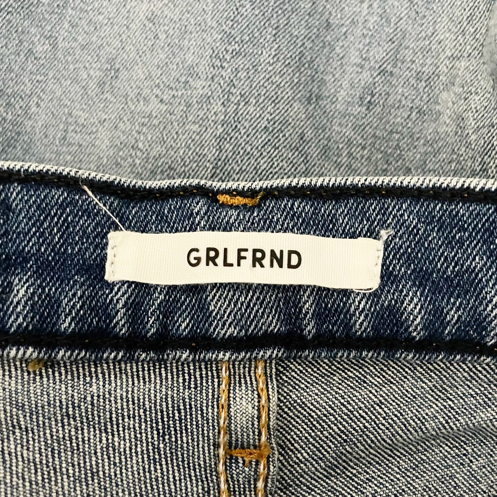 GRLFRND Karolina Cotton Stretch Ripped High Waist Skinny Jeans Cross Your Mind