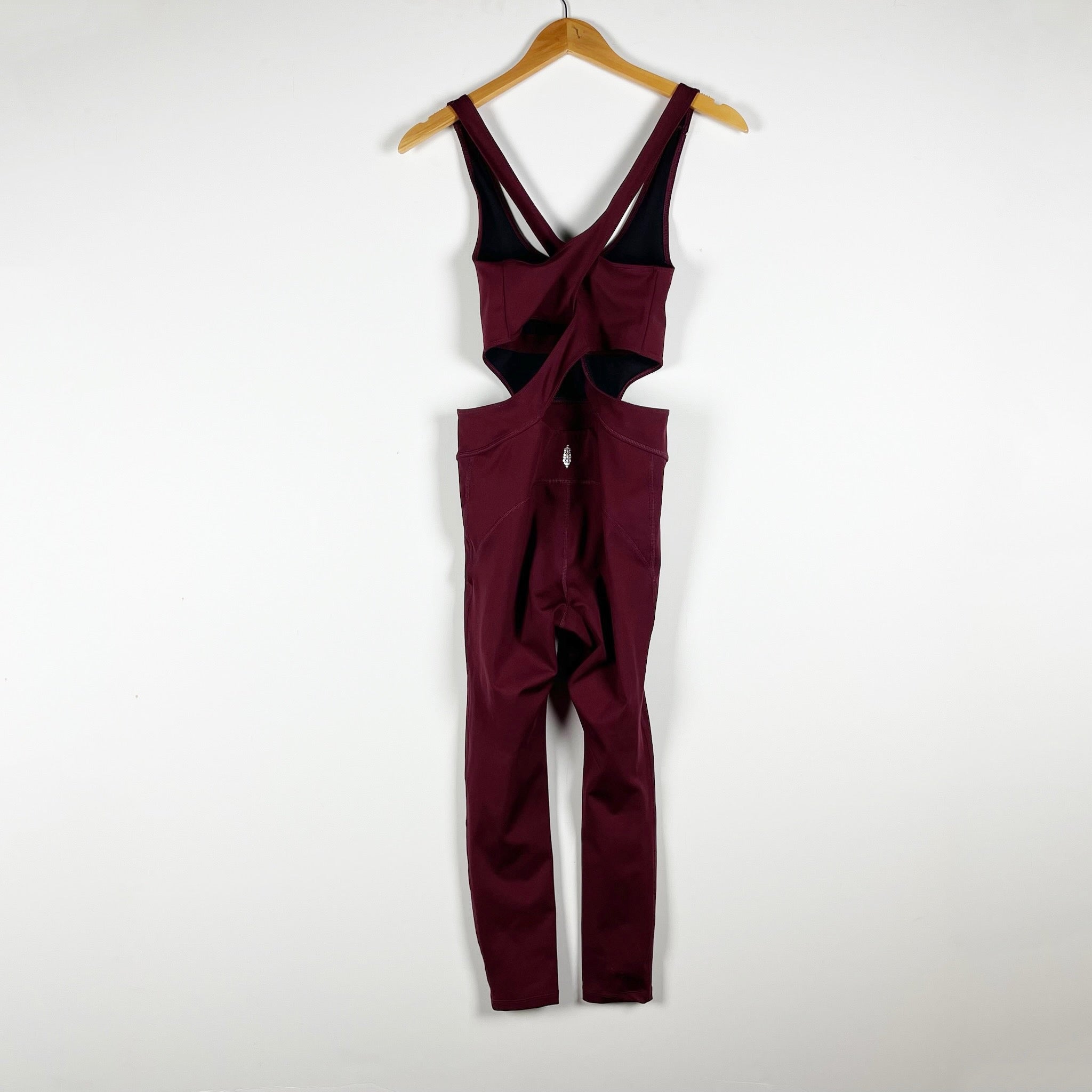 Free People x FP Movement Back It Up Cut Out Athletic One Piece Jumpsuit Purple