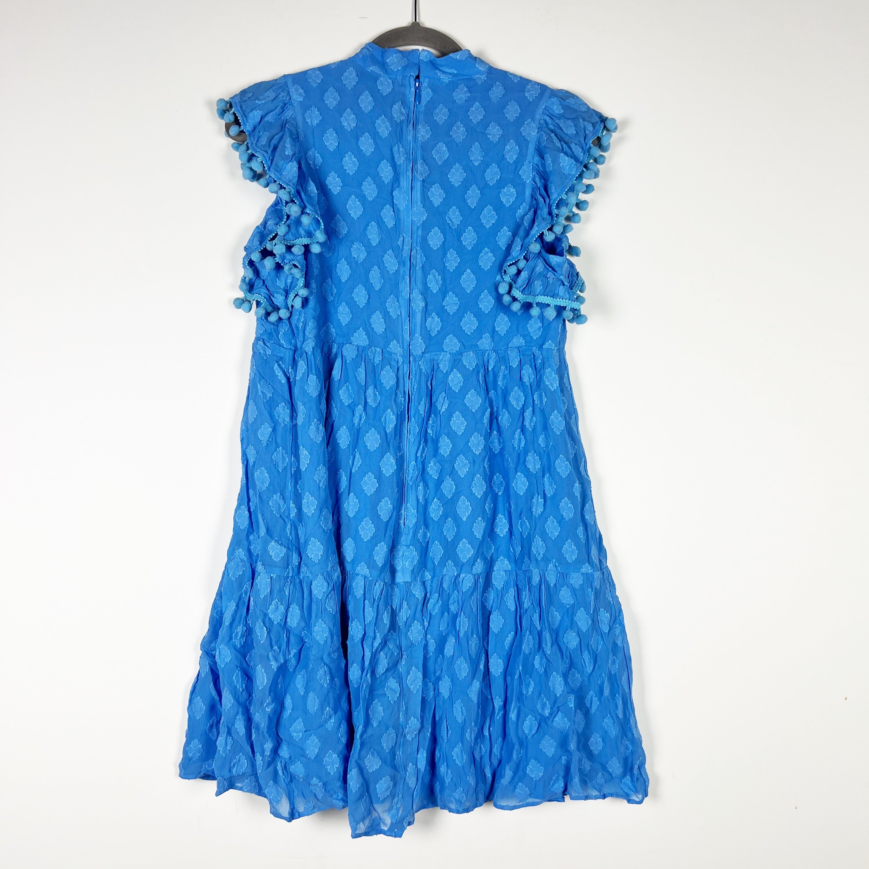 Lilly Pulitzer Arleah Pom Pom Blue Thistle Daiquiri Ditsy Rayon Clip Mini Dress