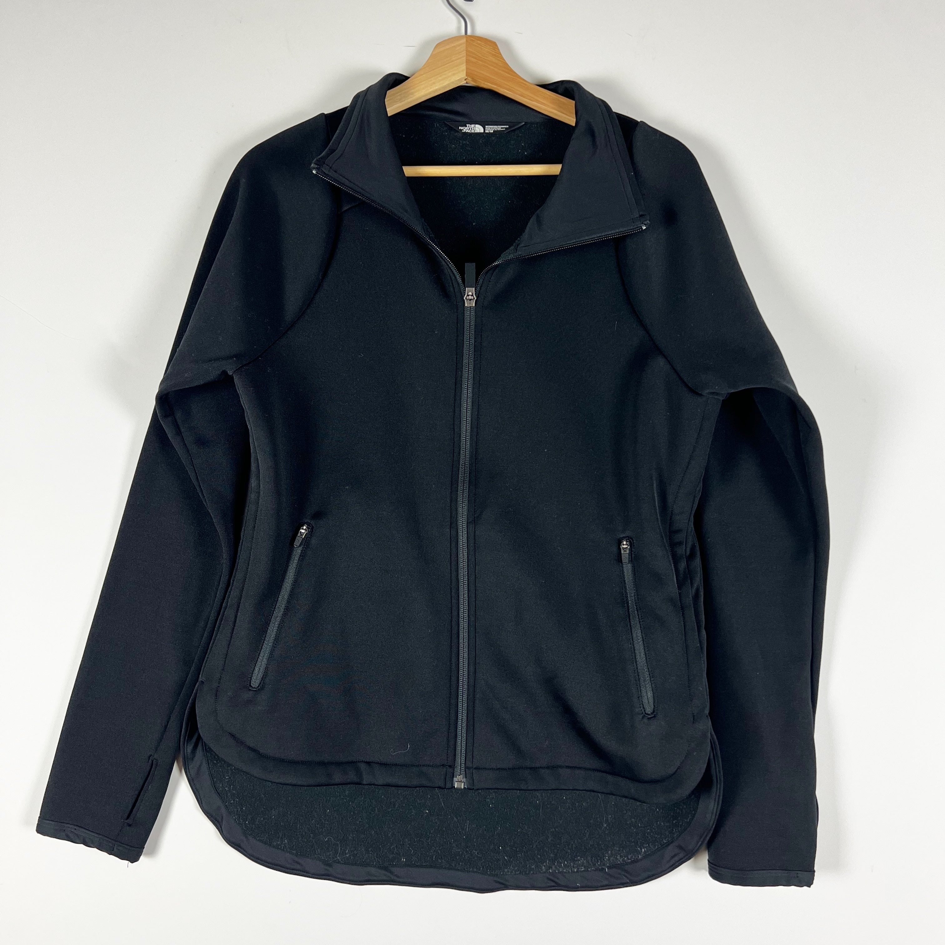 The North Face Women's Full Zip Fleece Lined Jacket Solid Black Medium