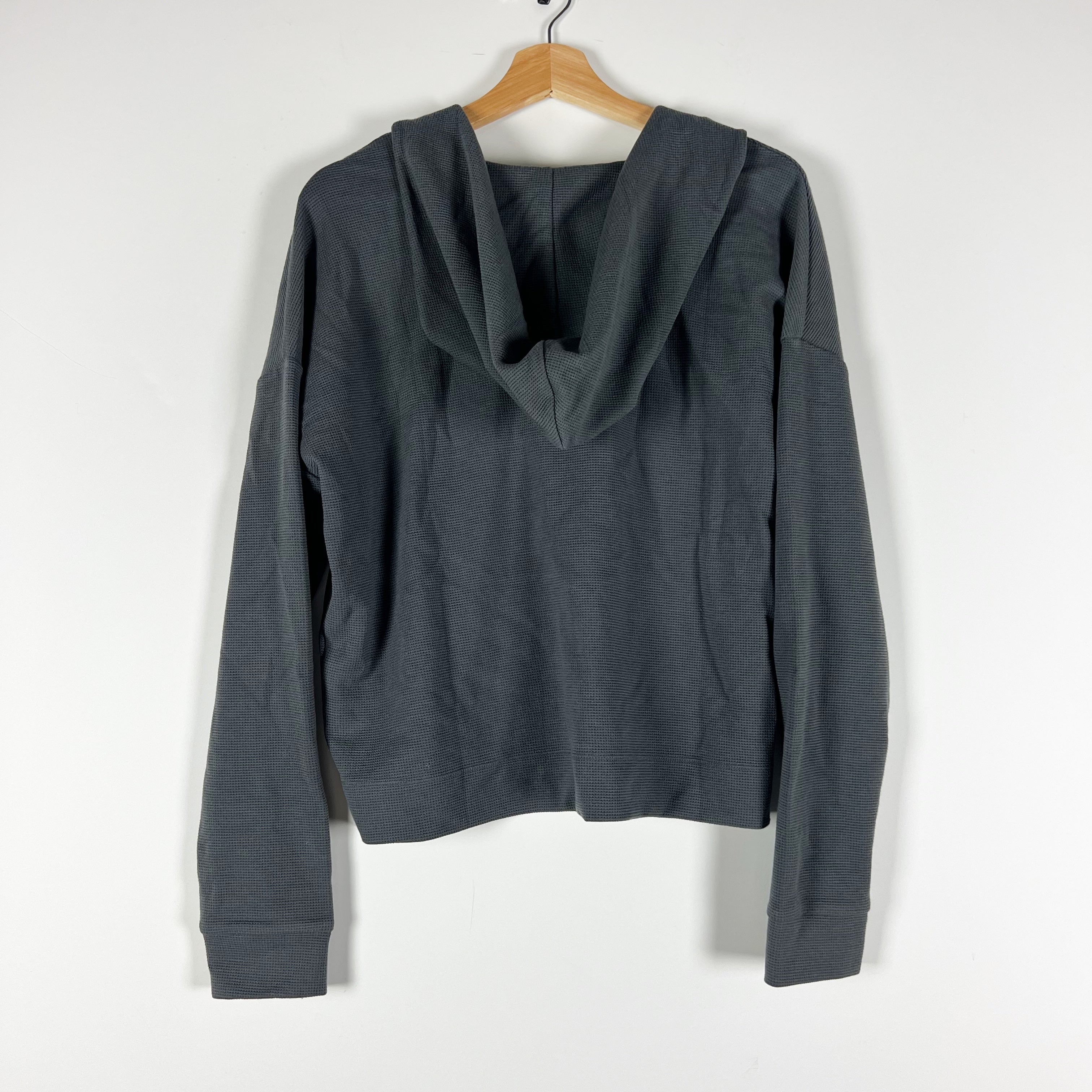 Vuori Women's Bayview Thermal Snap Collar Pullover Hoodie Sweater Gray Medium