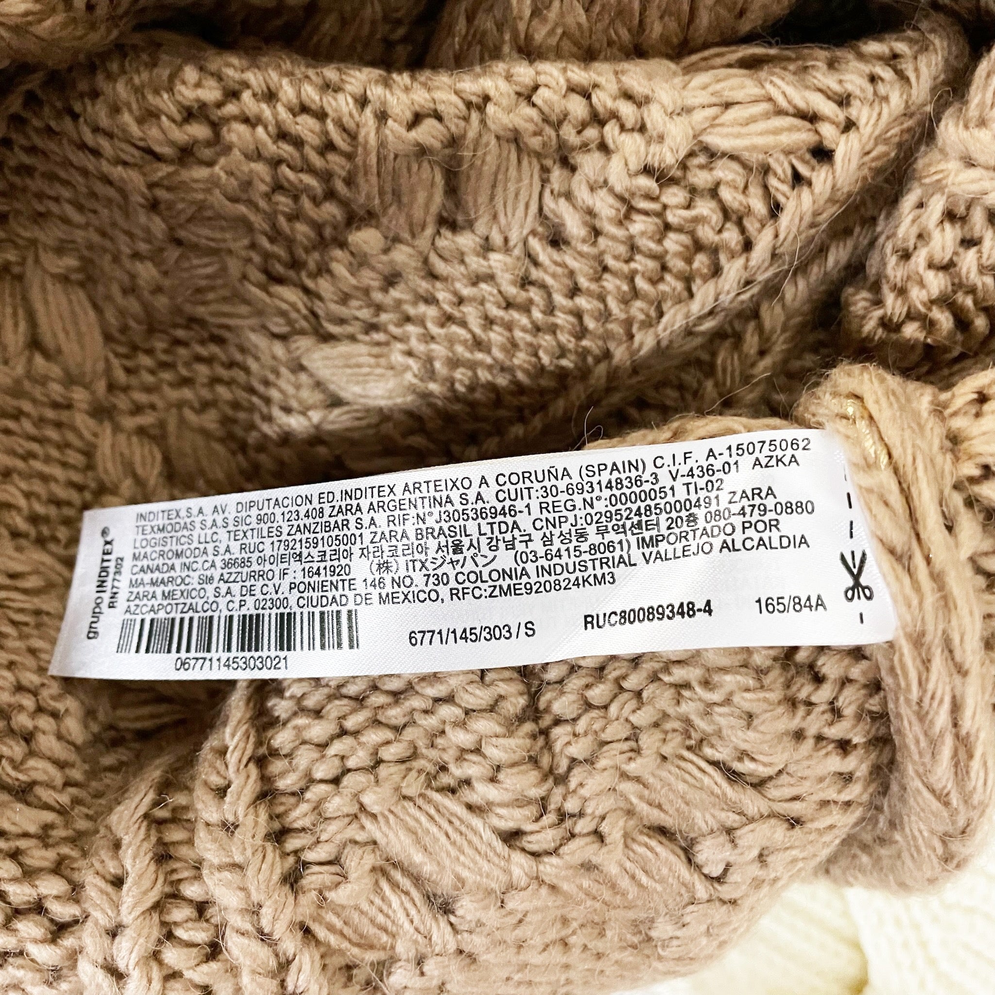 Zara Gold Metallic Sheen Cable Knit Stretch Button Front Cardigan Sweater Small