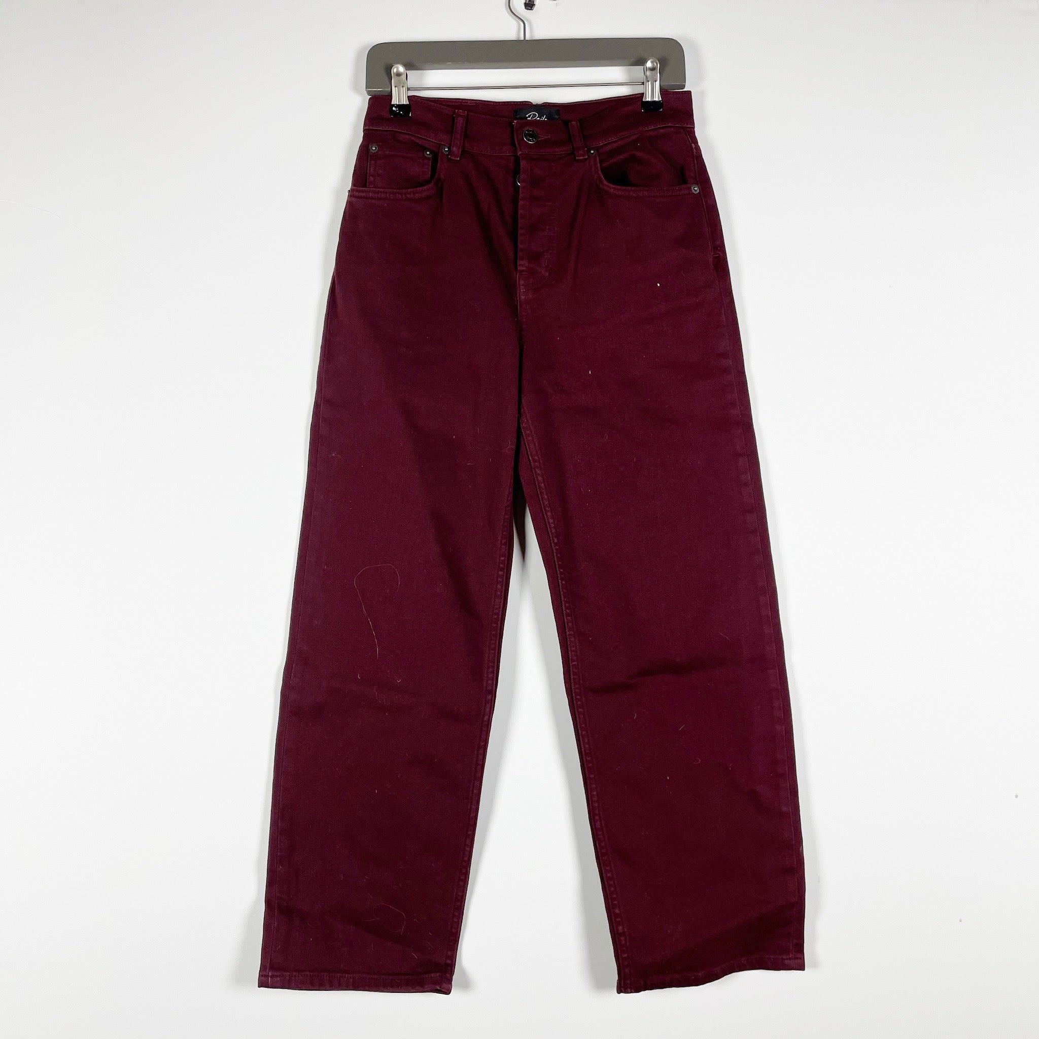 NEW Rails Topanga Crop Cotton Stretch High Rise Straight Leg Jeans Pants Merlot