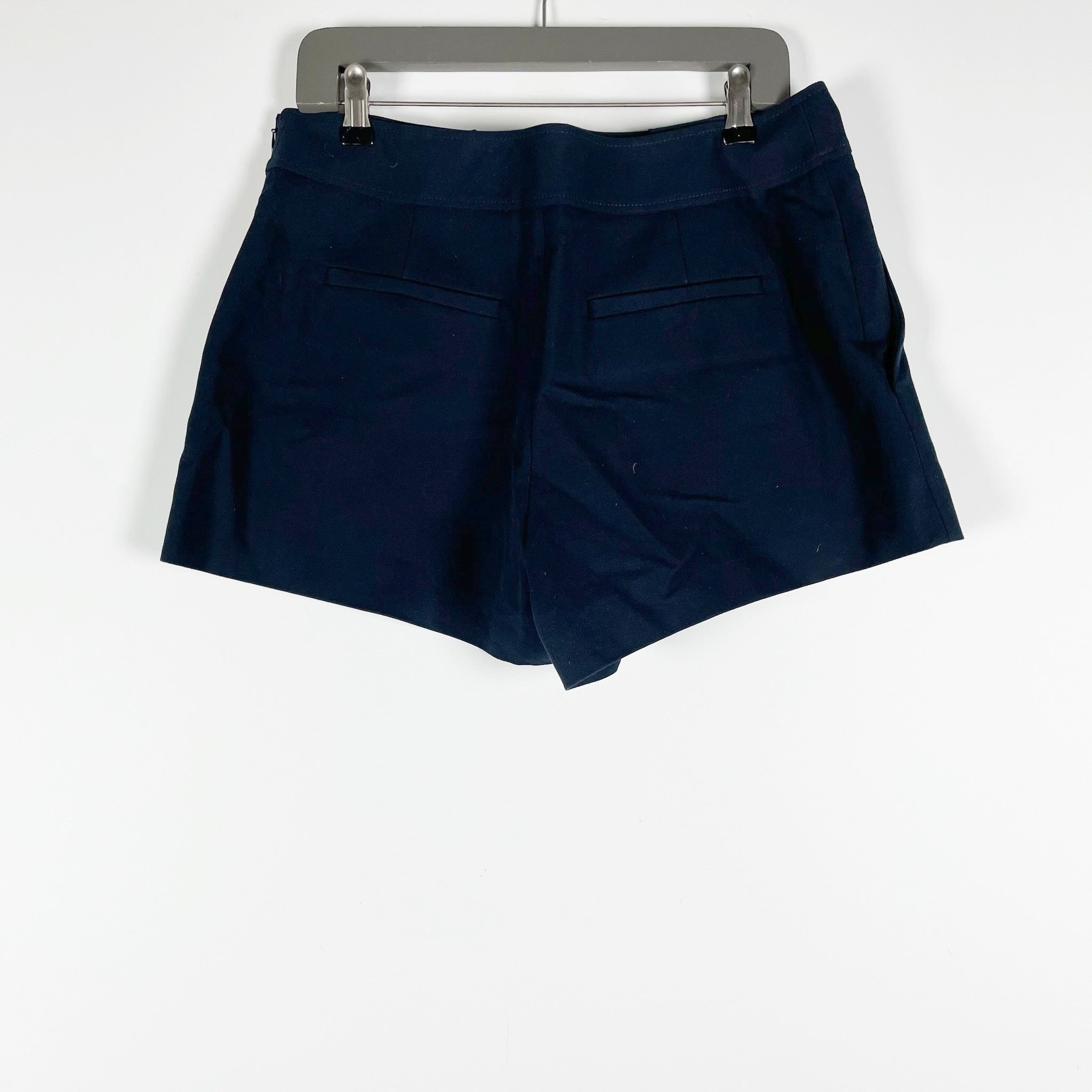 Derek Lam 10 Crosby Robertson Sailor Cotton Stretch Navy Blue High Rise Shorts