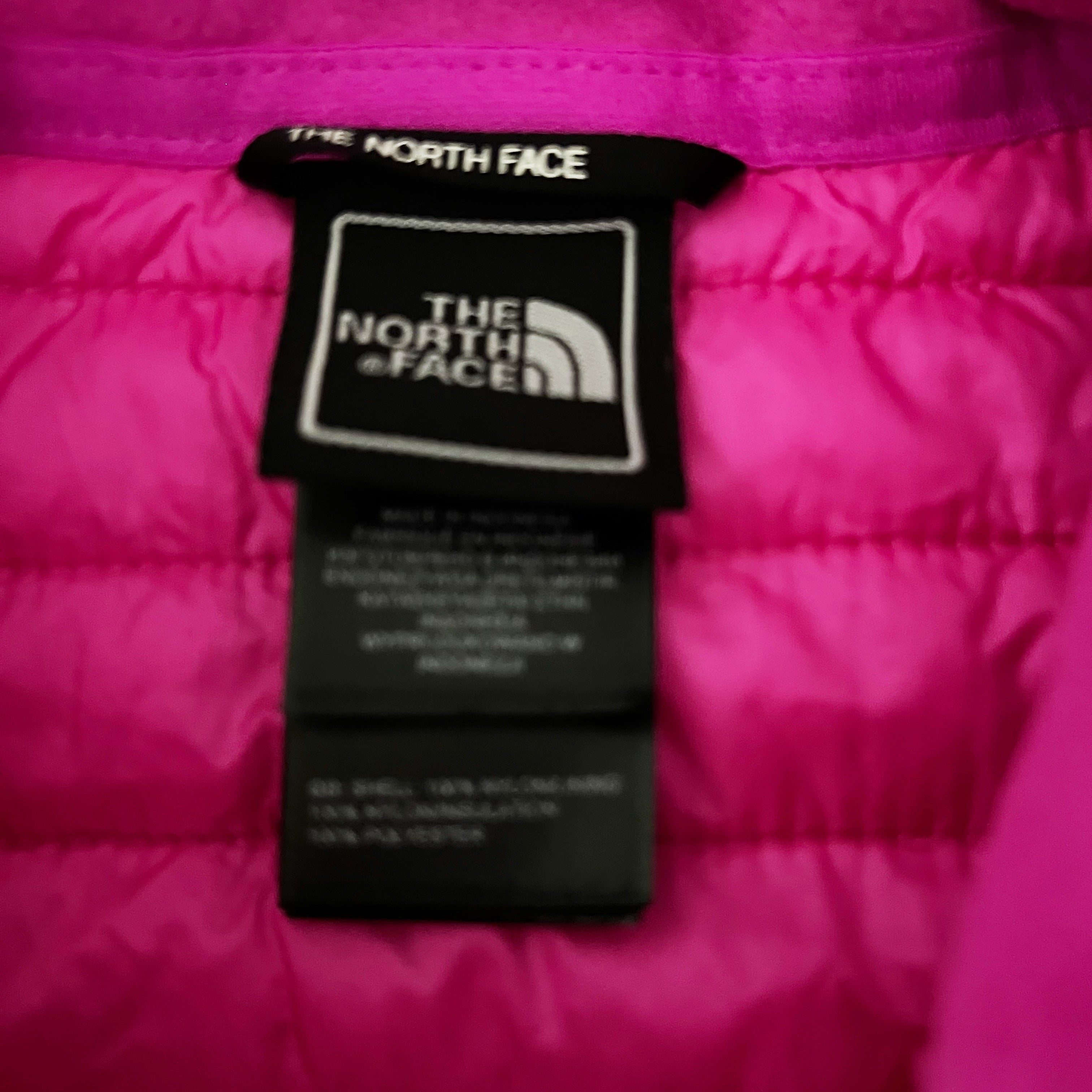 The North Face Women's Quilted Insulated Sleeveless Full Zip Vest Jacket Pink XS