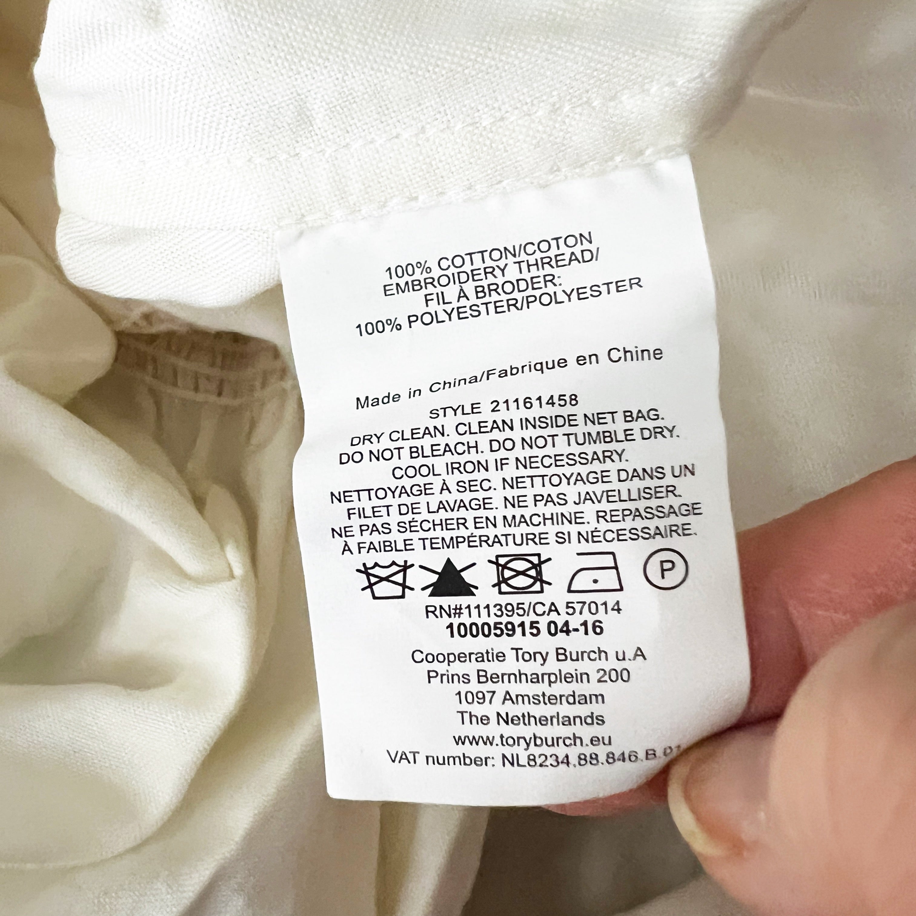 Tory Burch Bridget Embroidered Cotton High Neck Smocked Waist Mini Dress Multi S