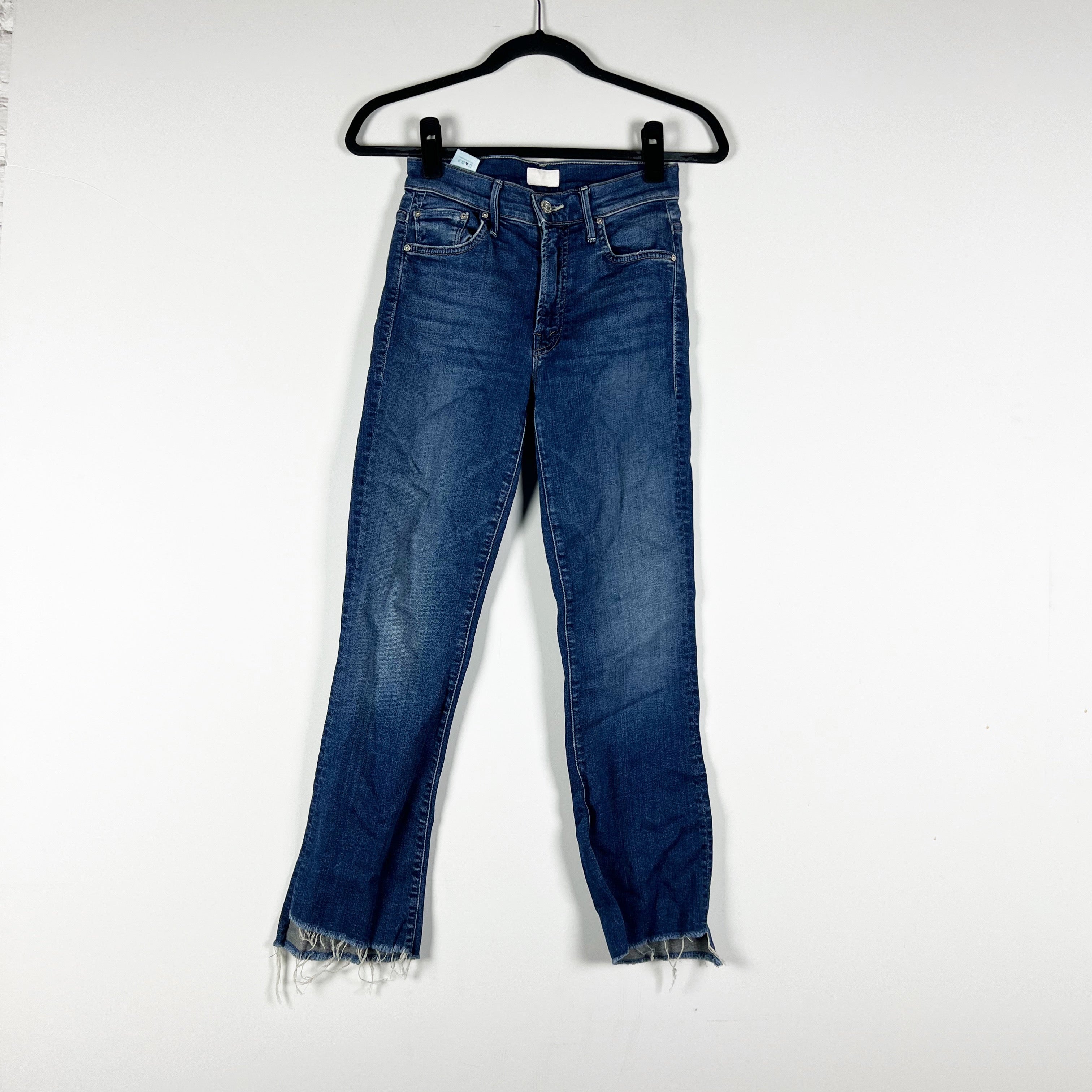 Mother Denim The Insider Crop Step Fray Turn Of The Tide Wash Skinny Jeans 24