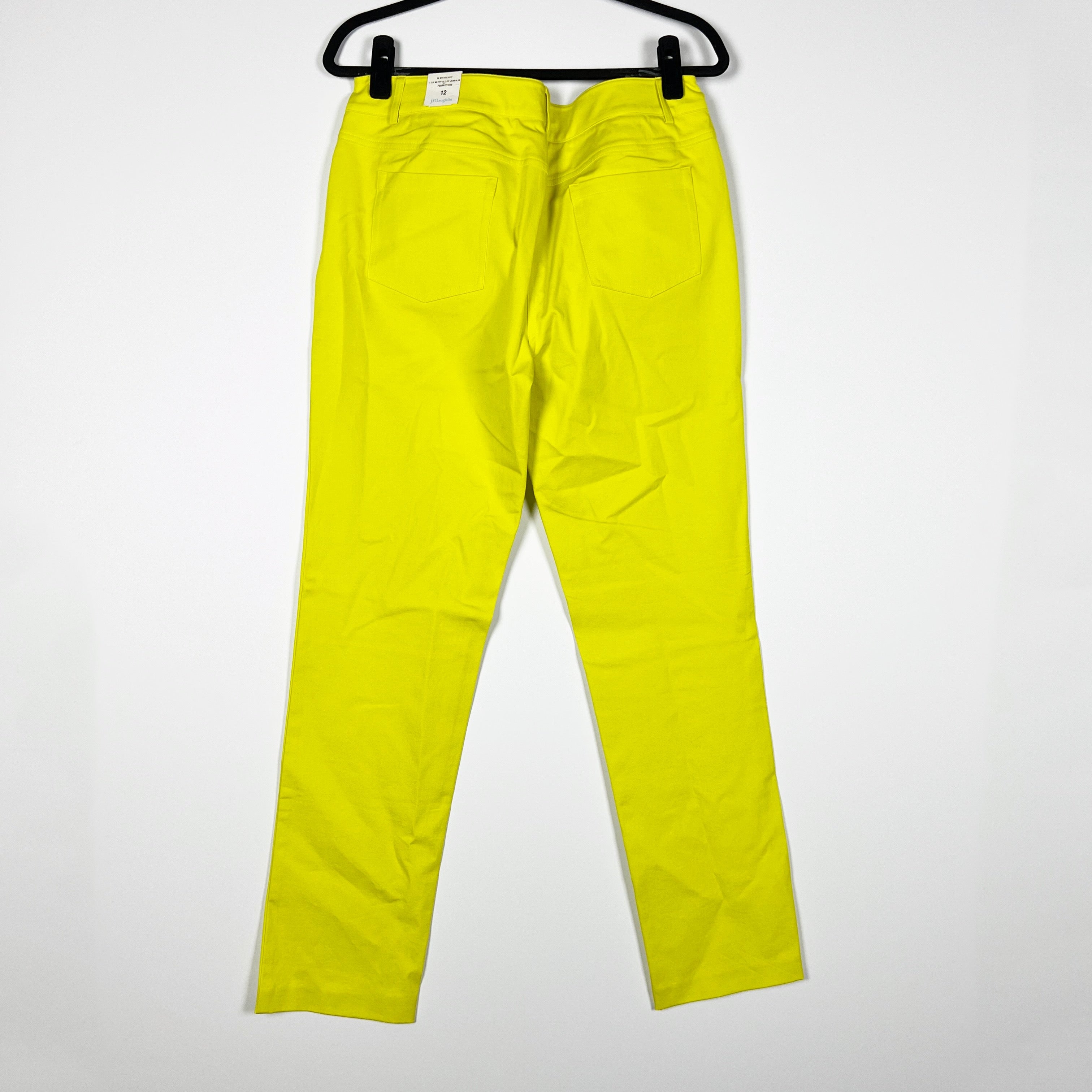 NEW J. McLaughlin Felicity Front Fly Zip Slim Skinny Cotton Stretch Yellow Jeans