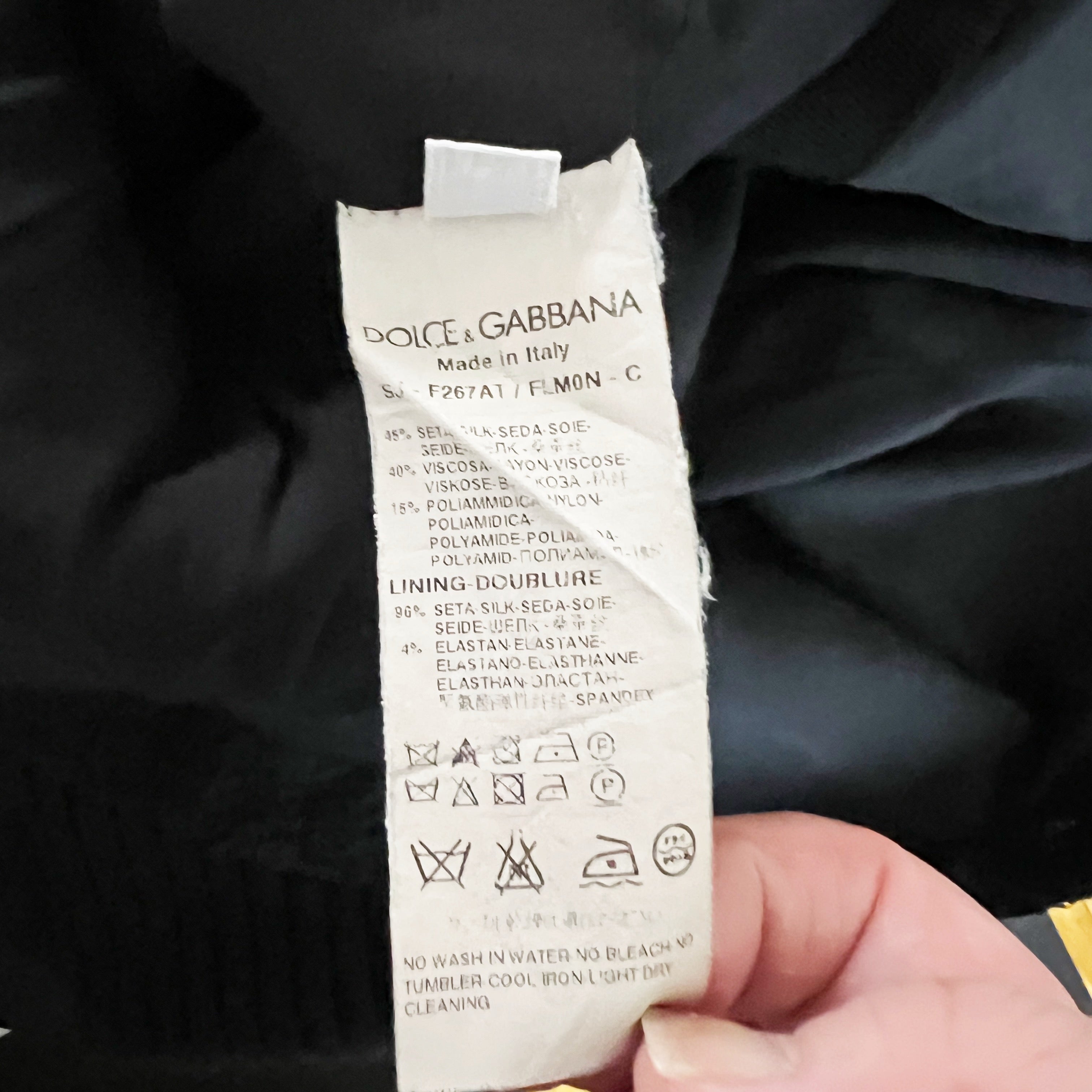 Dolce And Gabbana Allover Floral Flower Lace Double Breasted Blazer Jacket Black