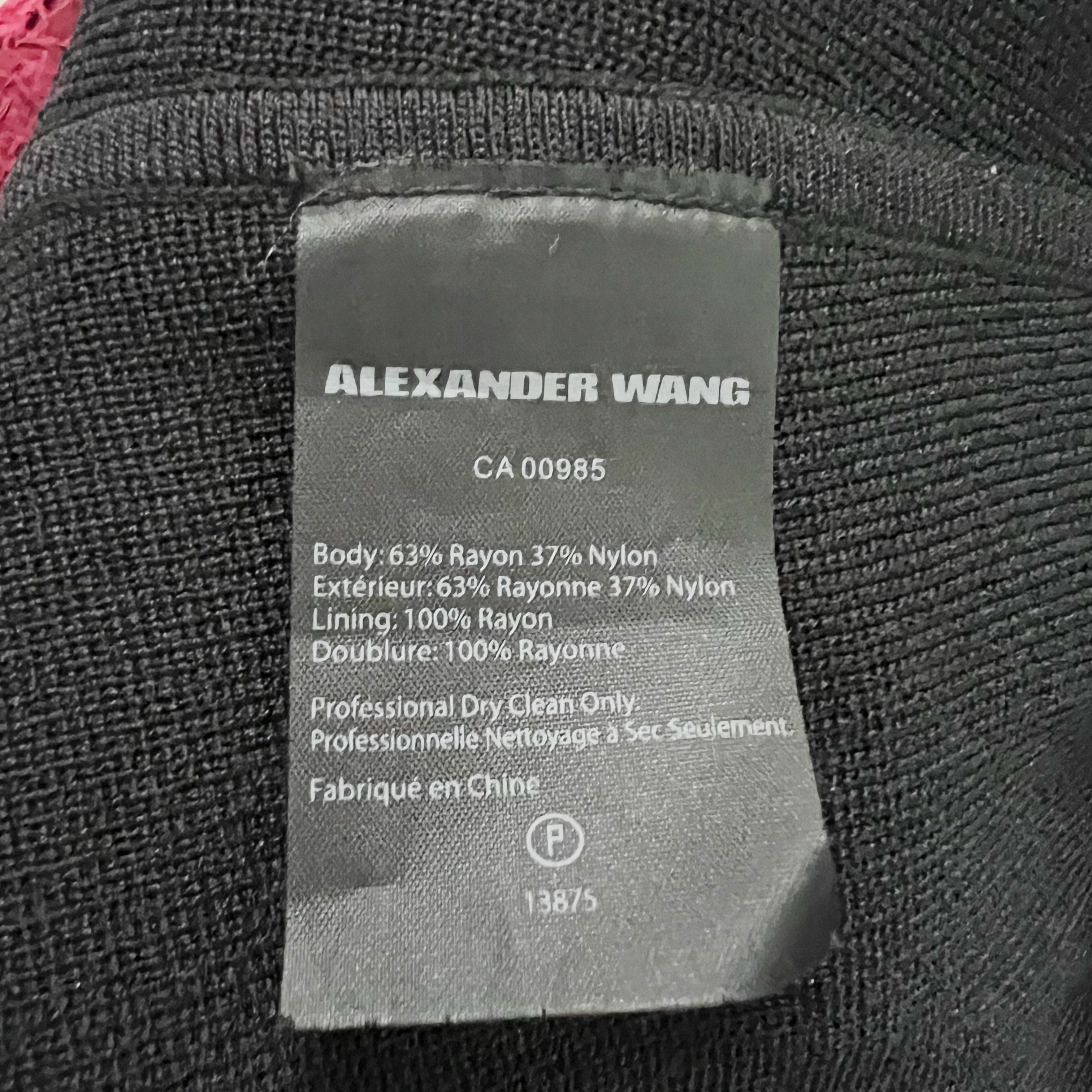 Alexander Wang Knit Stretch Silver Ball Beaded Embellished Side Detail Dress XS