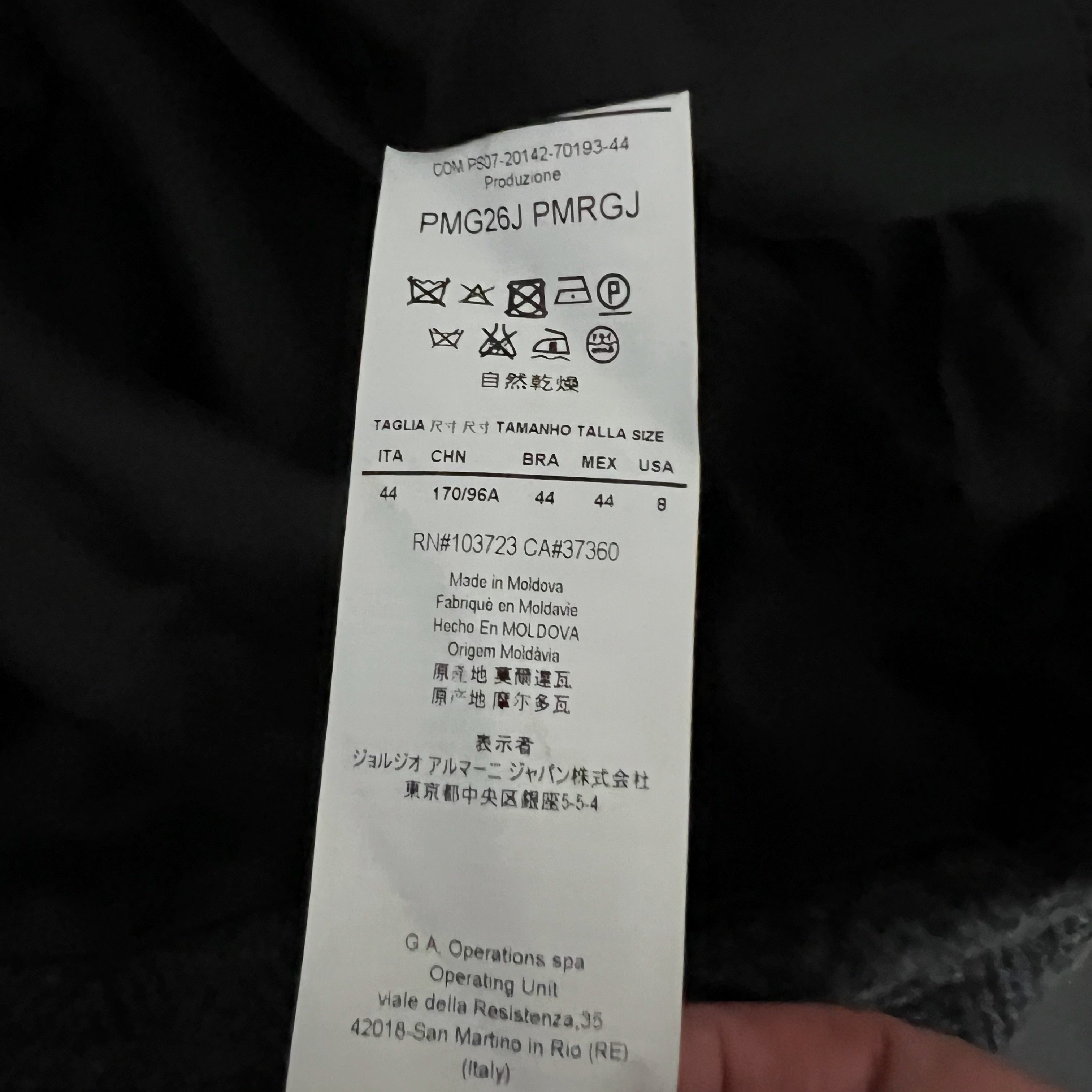 Armani Collezioni Wool Blend Women's Asymmetrical Button Blazer Jacket Gray 8