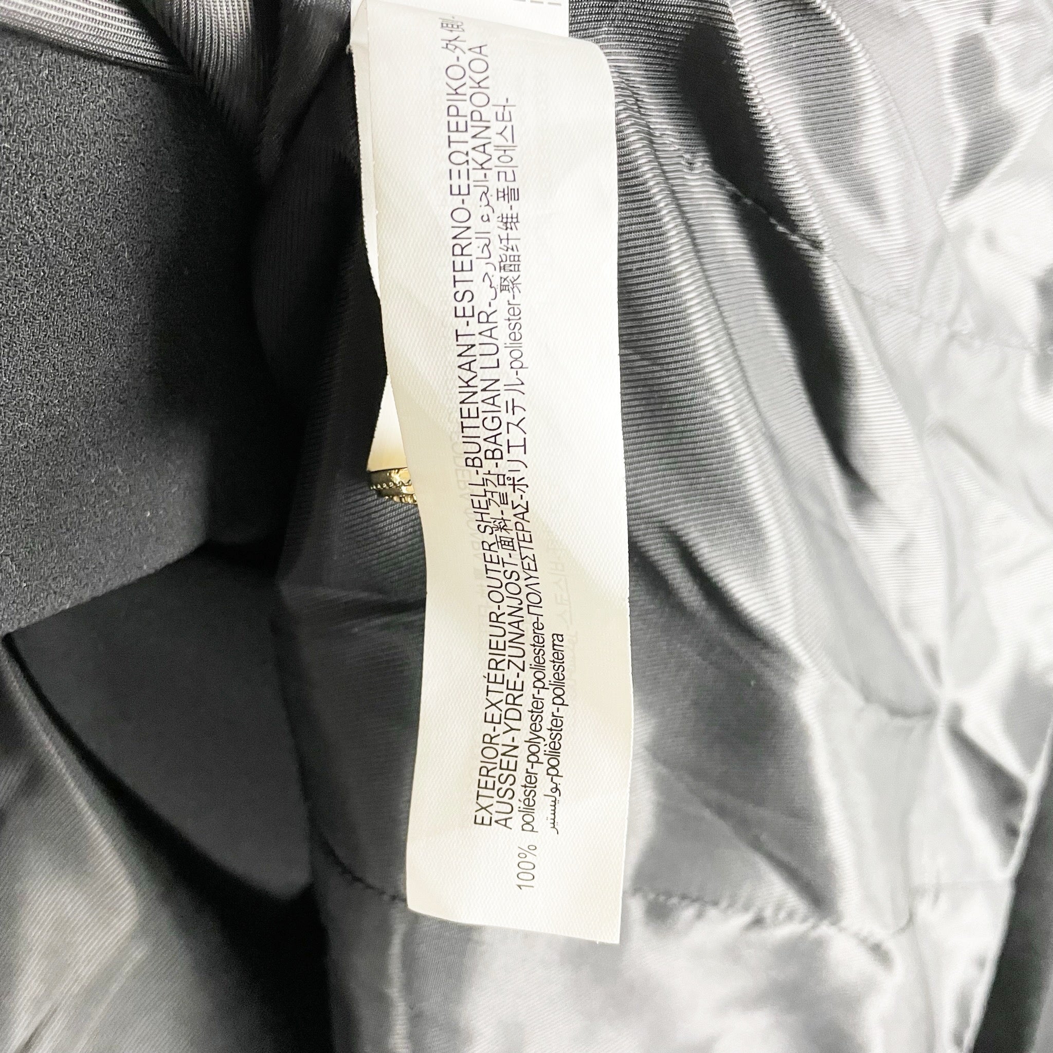 Zara Crepe Structured Shoulder Pad Lapel Double Breasted Blazer Jacket Black XXL