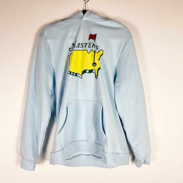 Masters Women's Red Jacket Logo Graphic Print Fleece Lined Hoodie Sweater Blue M