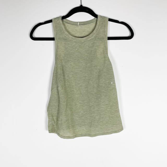 Lululemon Women's Run and Train Racerback Tank Heathered Rosemary Green Medium M