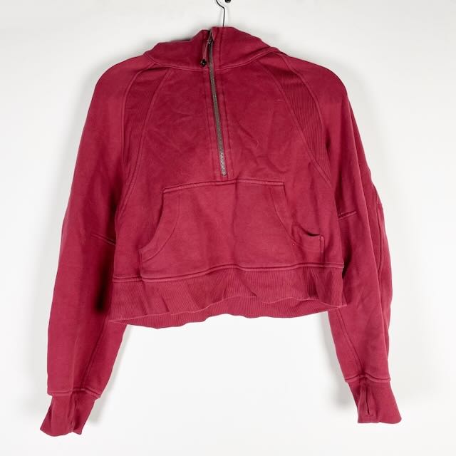 Lululemon Women's Scuba Oversized Half Zip Copped Pullover Hoodie Sweater XS/S