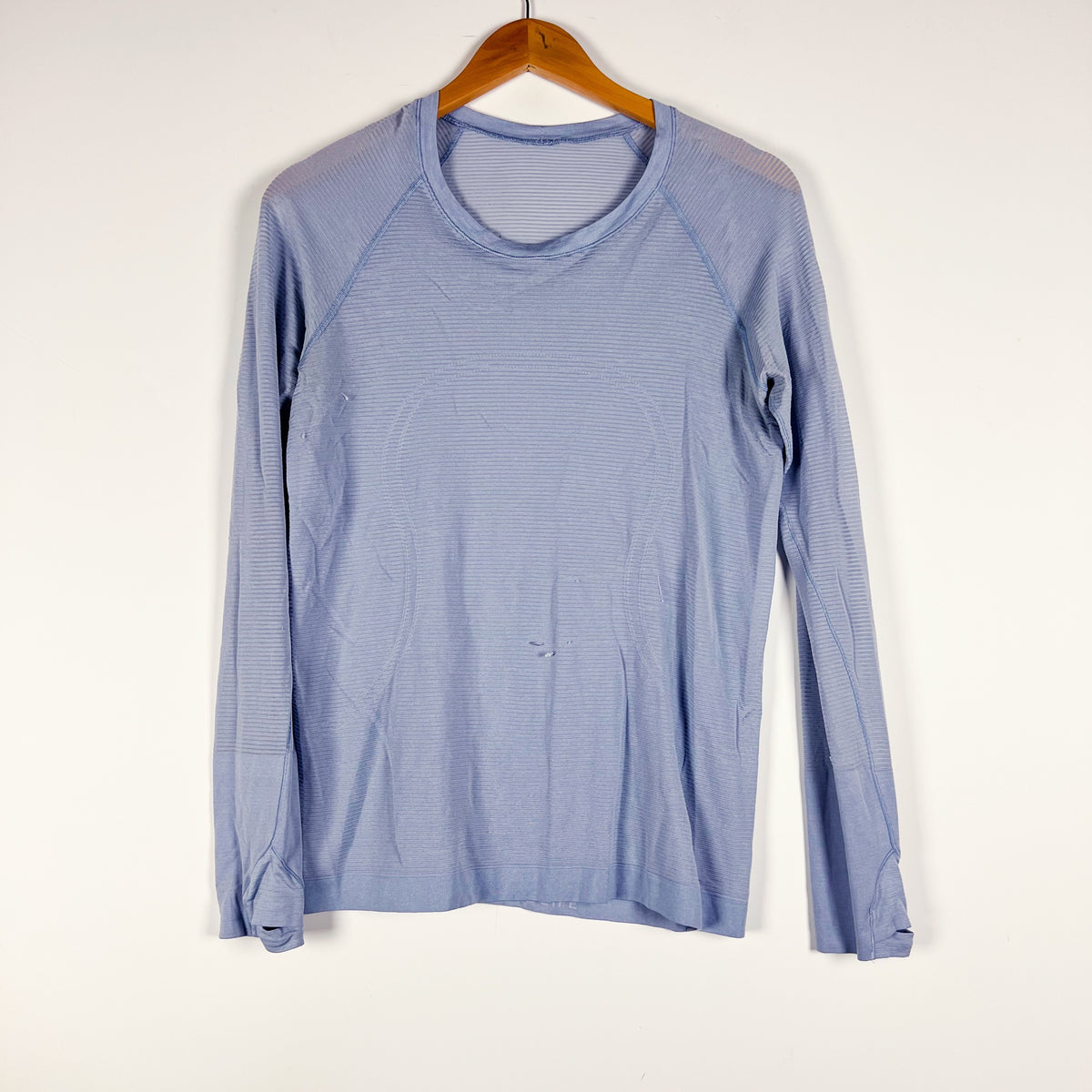 Lululemon Women's Run Swiftly Tech Crew Neck Long Sleeve Striped Tee Shirt Top